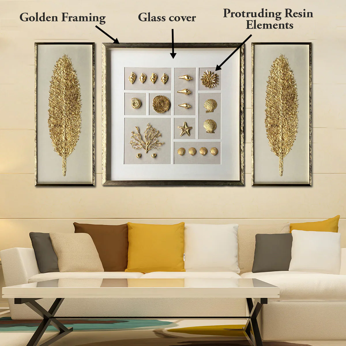 A Sea of Illusions & Golden Feather Shadow Box Set of 3 - Image 3