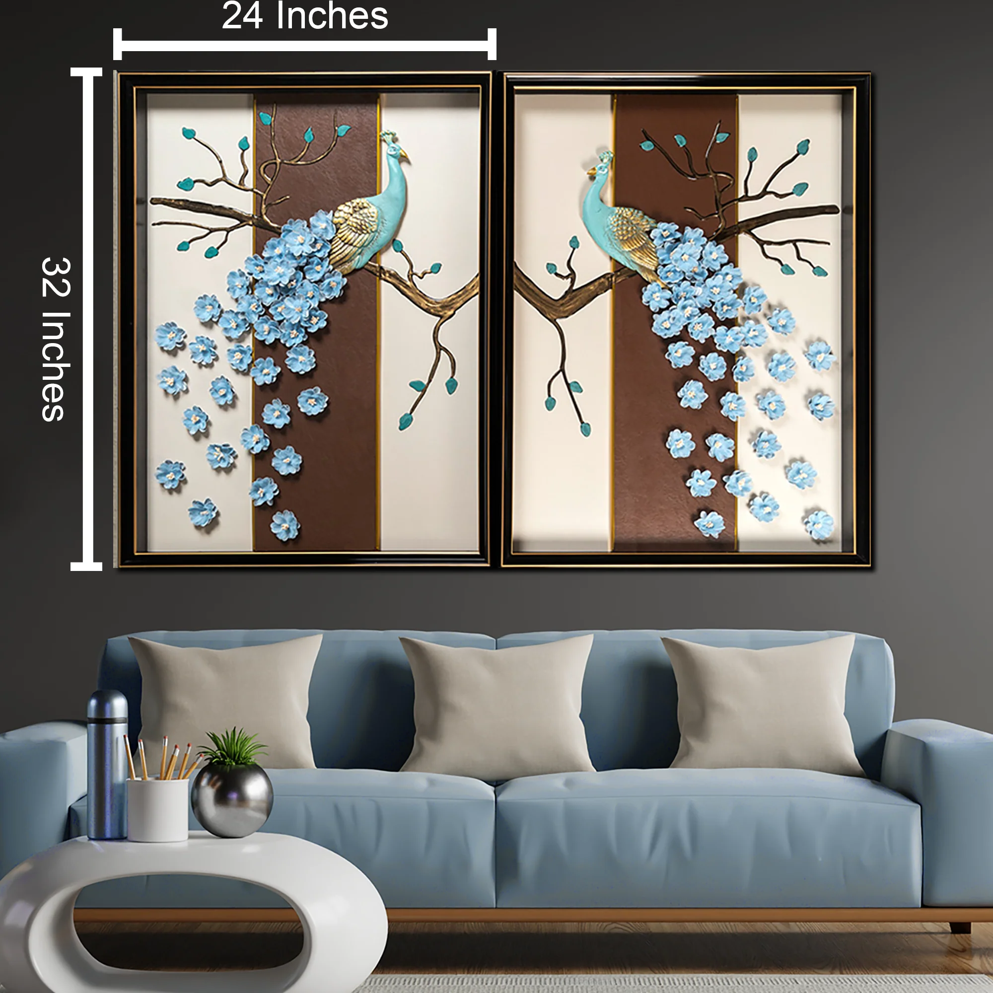 Aetherial Odyssey Shadow Box Wall Decoration Showpiece - Pair - Image 2