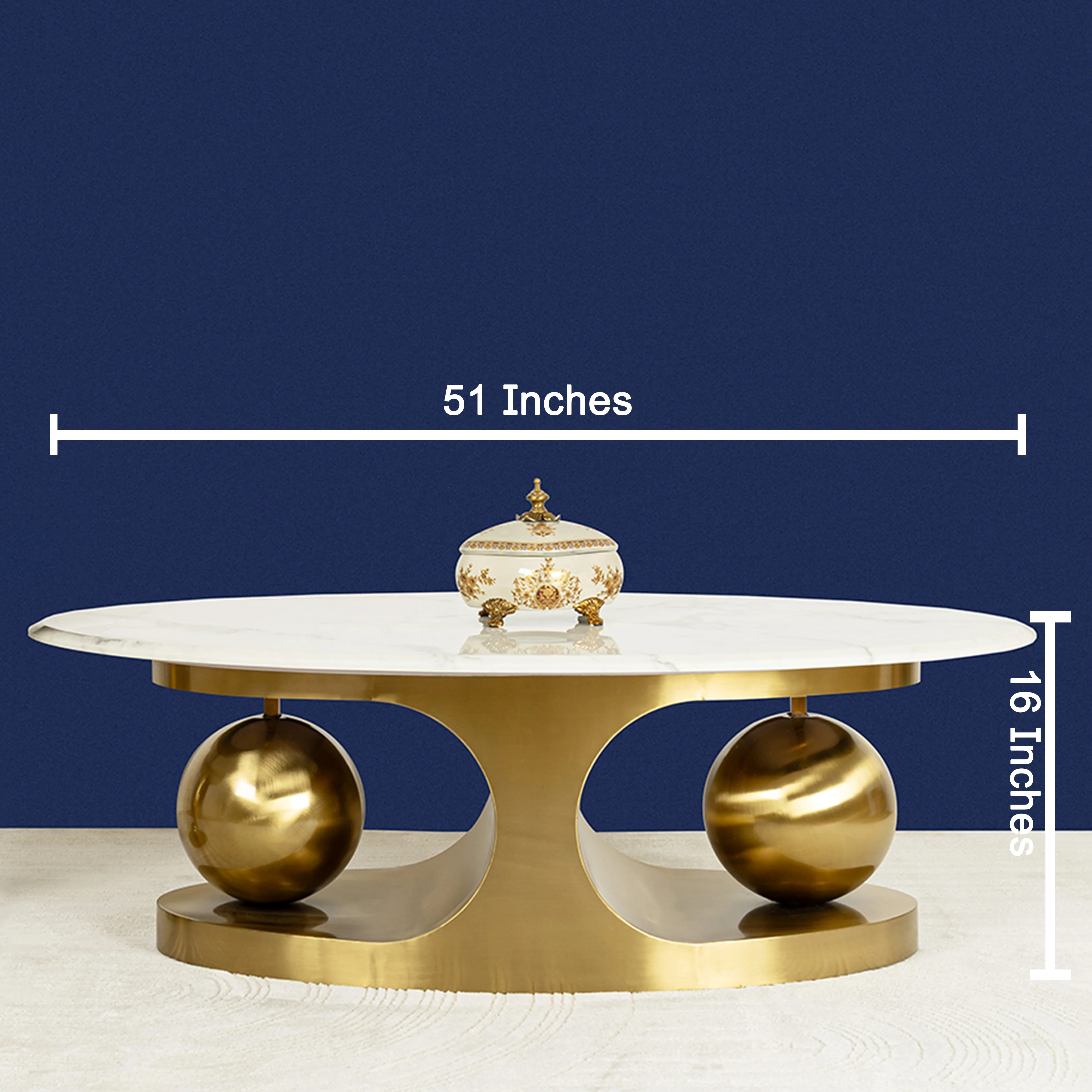 Amara Gold Base Round Accent Table (Big) (STAINLESS STEEL) - Image 3