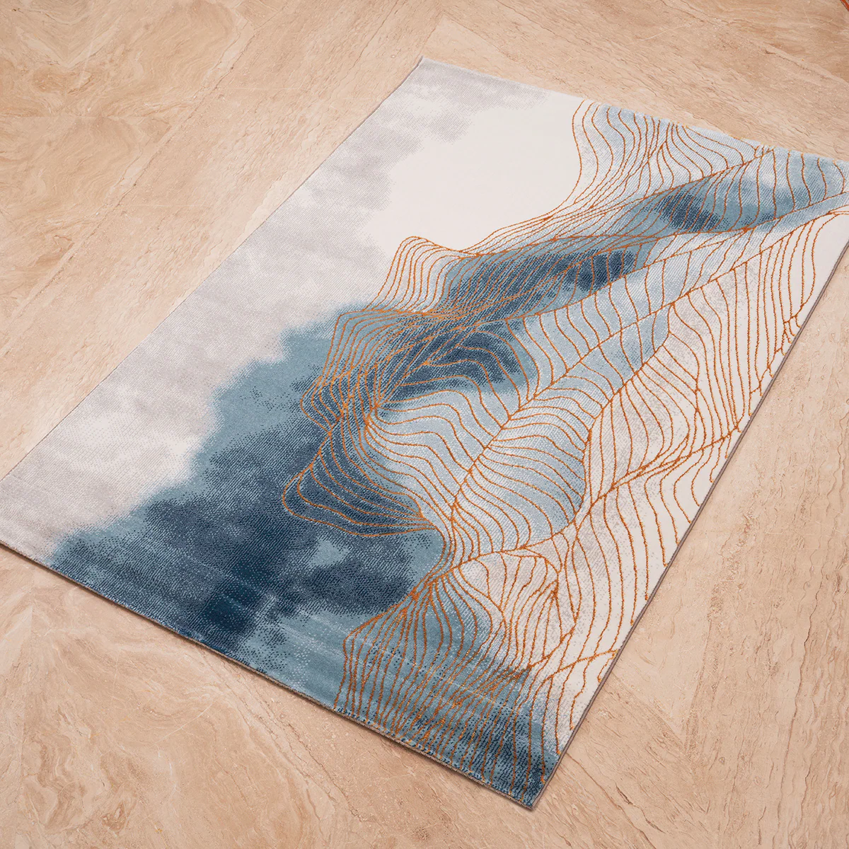 Aqua Marine Floor Rug (6.5x9.5 feet) - Image 4