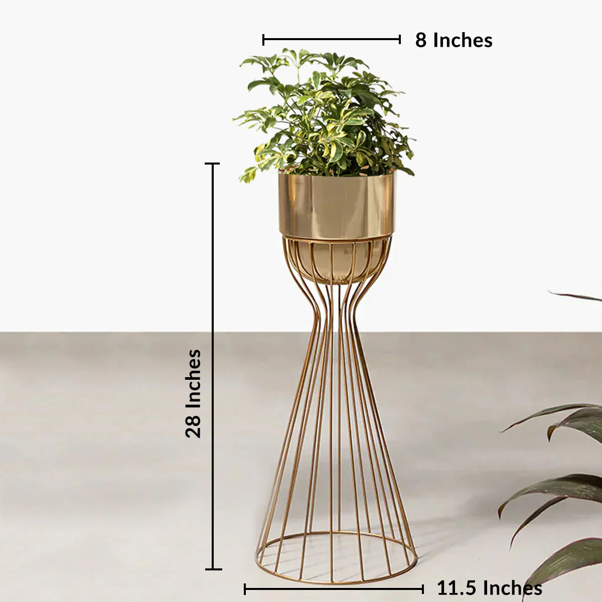 Artful Foliage Planters - Medium - Gold - Image 2