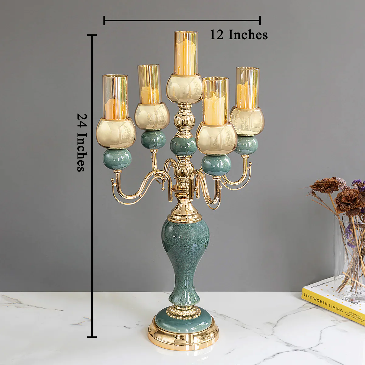 Ashen Leopard Candle Stand - Image 2