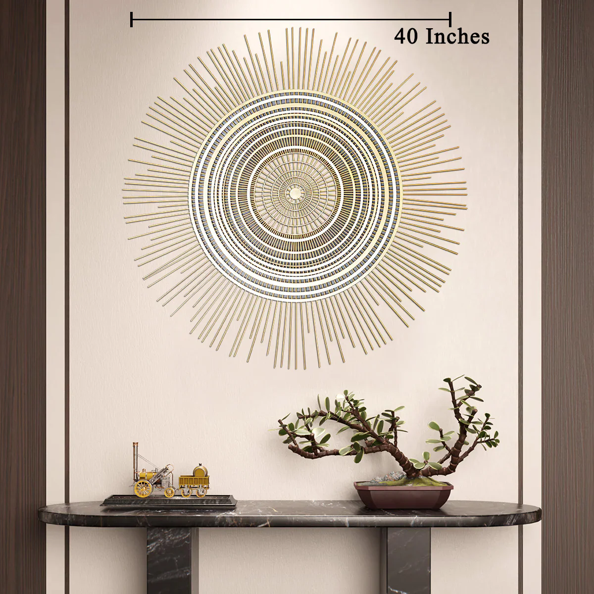Auric Whispers Designer Metal Wall Art - Image 3