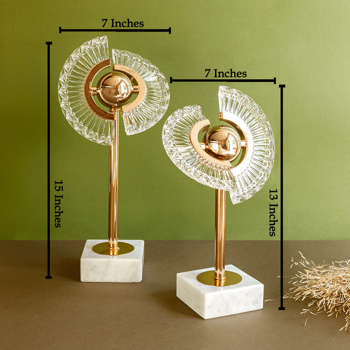 Beckon Floral Decorative Showpiece - Pair - Image 2