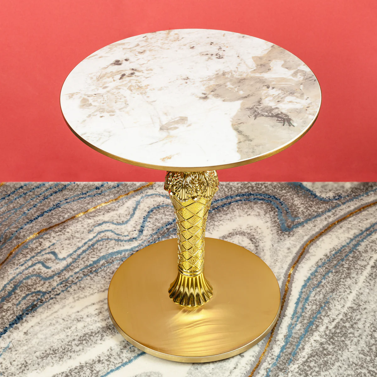 Bella Round Accent Side Table (Aluminium Casting) - Image 2