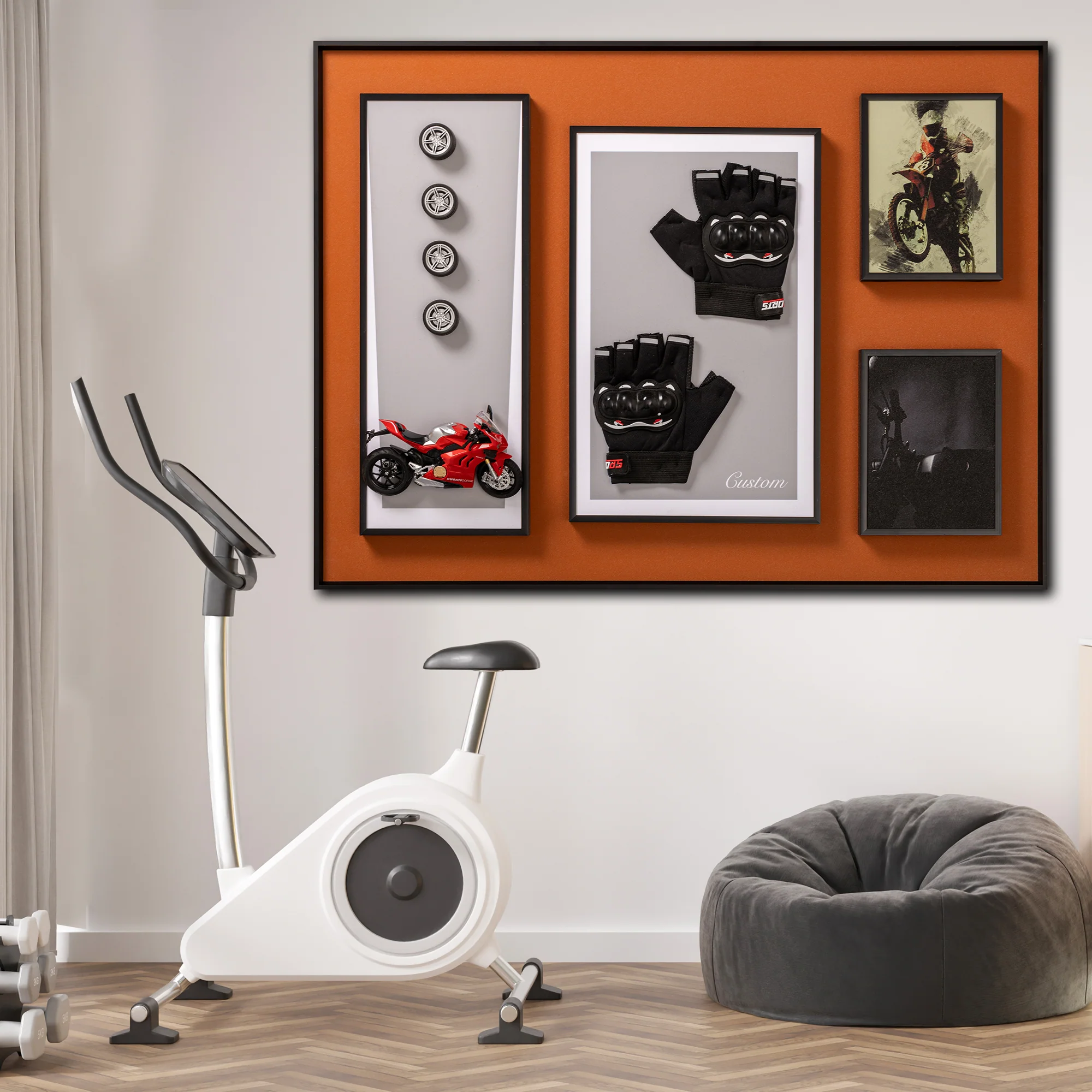 Biking Enthusiast’s Pop Art Shadow box