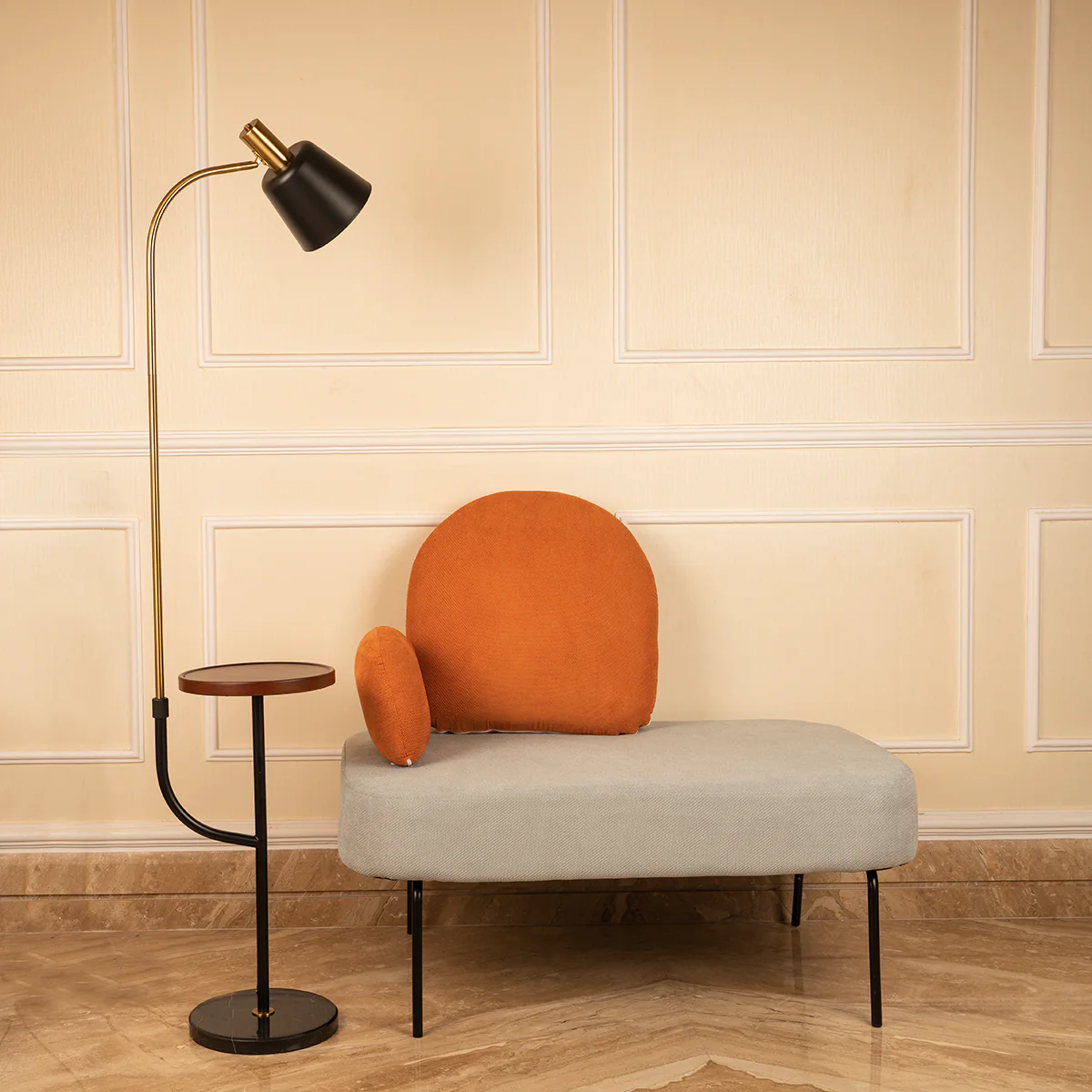 Boston Slim Arm Floor Lamp & Accent Table - Image 2