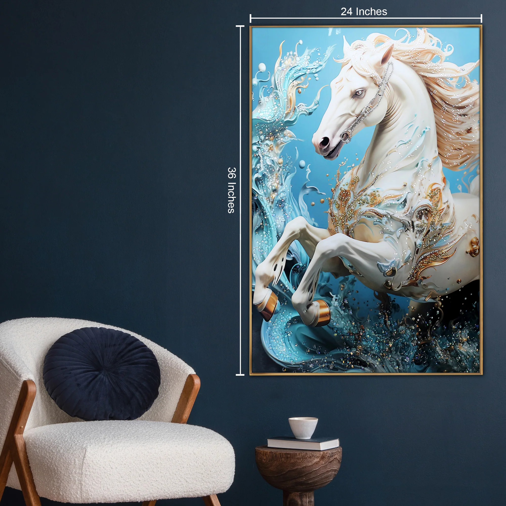 Celestial Equine Symphony Crystal Wall Decor Paintings for Home - Image 2