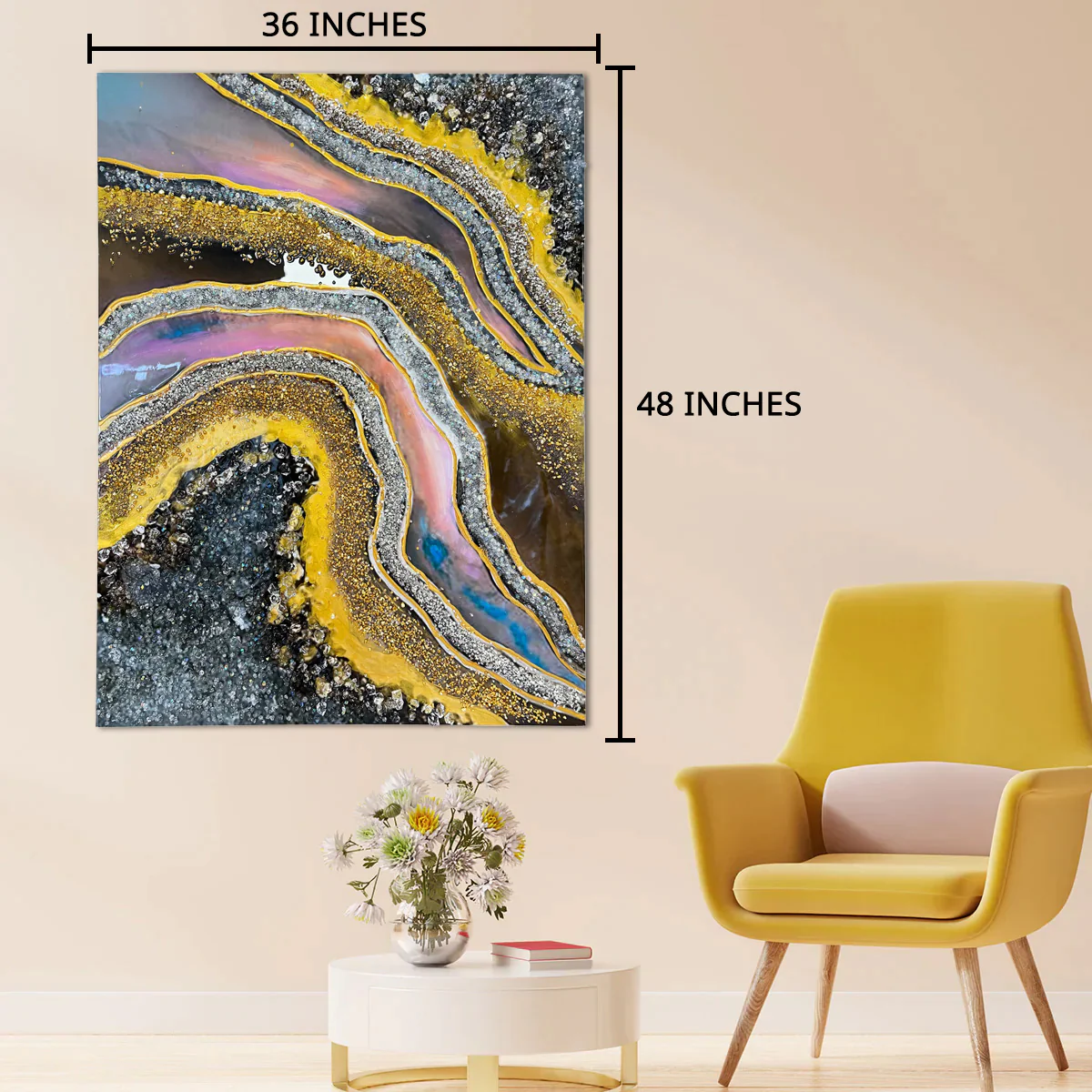 Harmony Resin Art Wall Painting With Seamless finish - Image 3