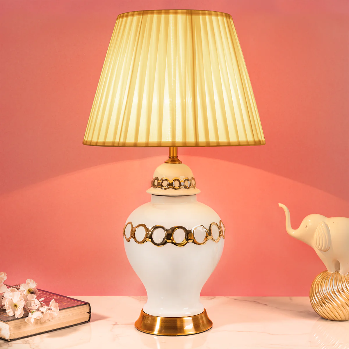 Classic Gold Chain Table Lamp - Image 2