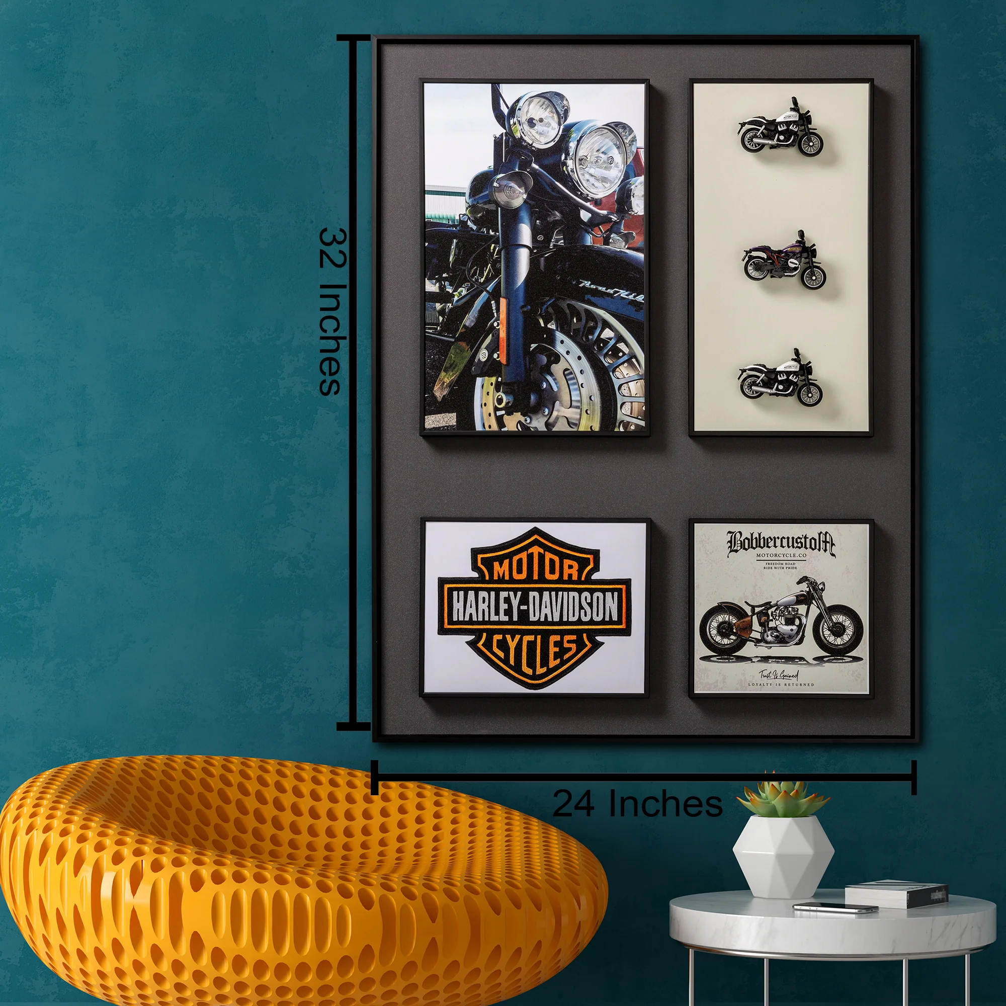 Classic Harley-Davidson Pop Art Shadow box - Image 2