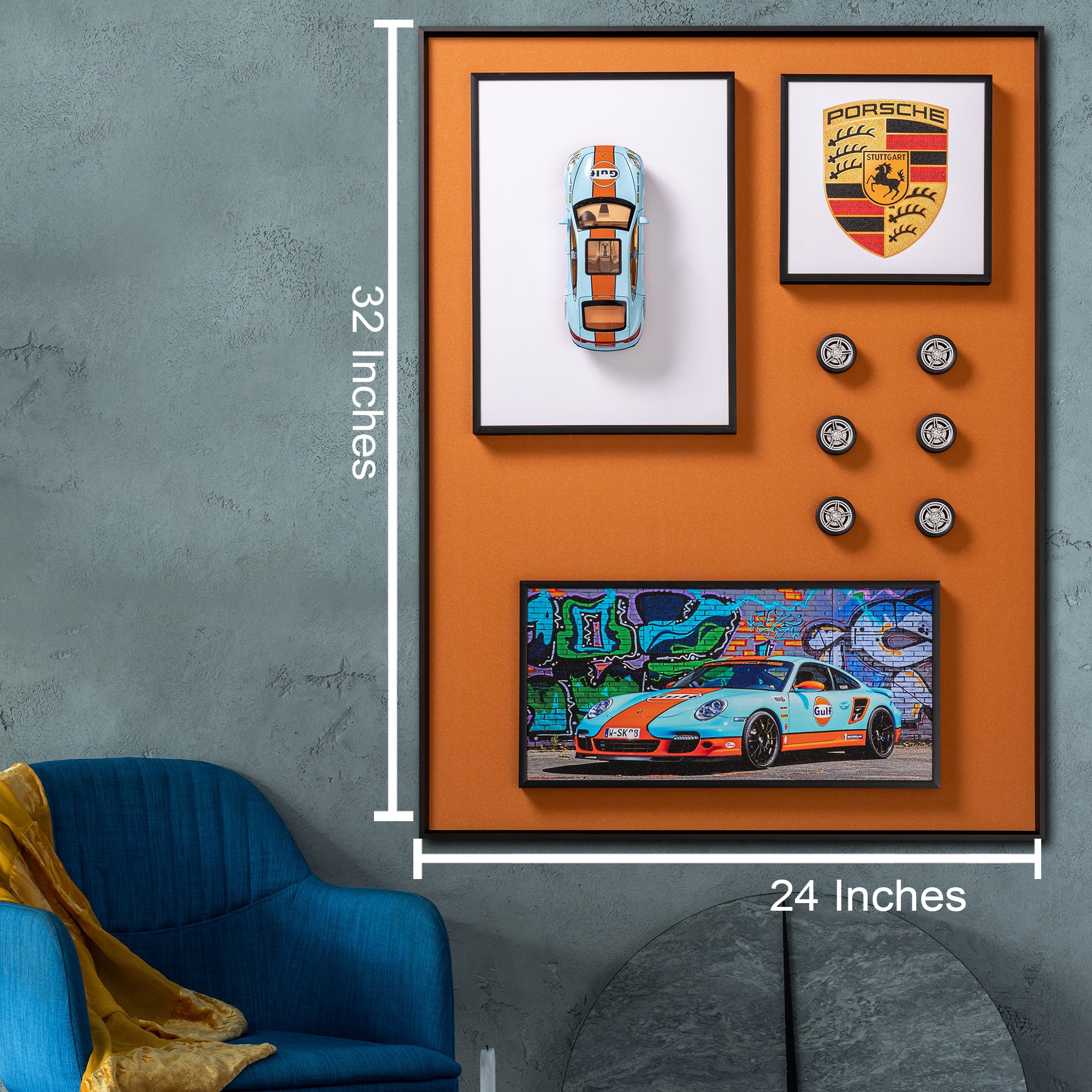 Classic Porsche Pop Art Shadow Box - Image 2