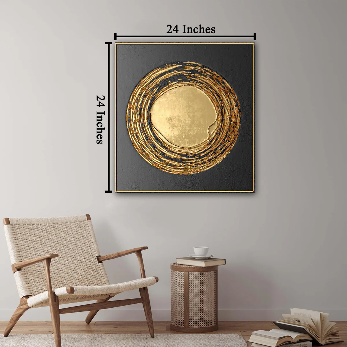 Colaba Abstract Framed Canvas Print - Single Panel - Image 2