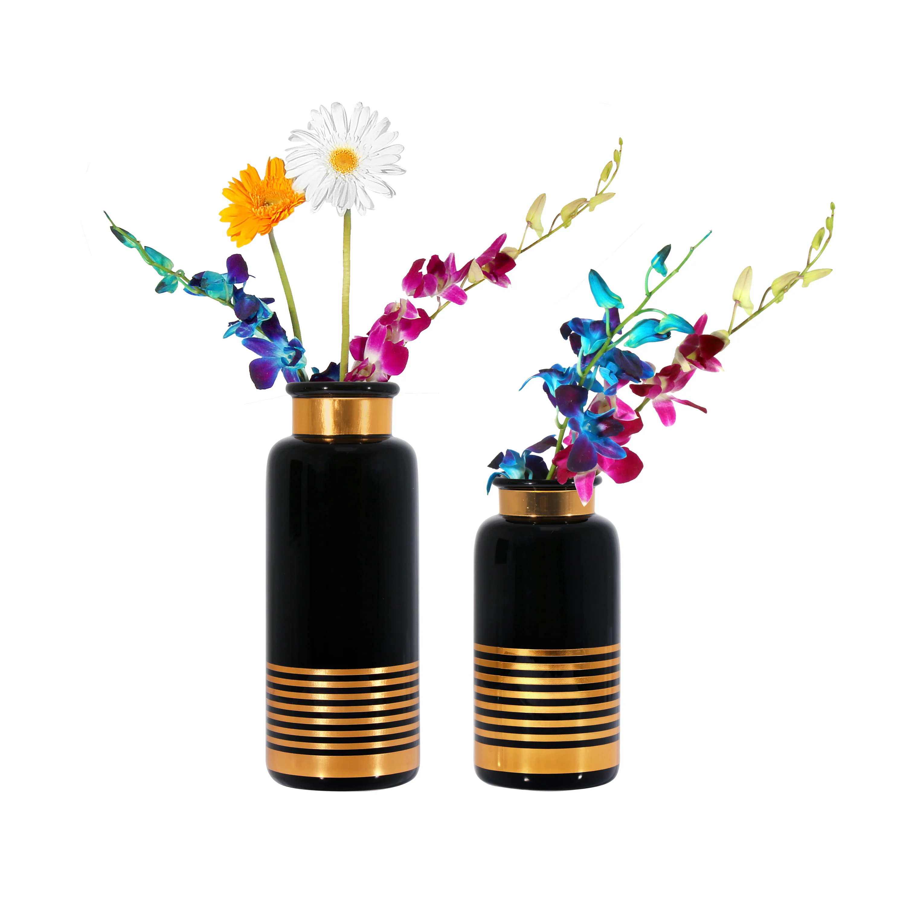 The Golden Glory Ceramic Decorative Vase - Set of Two - Image 6