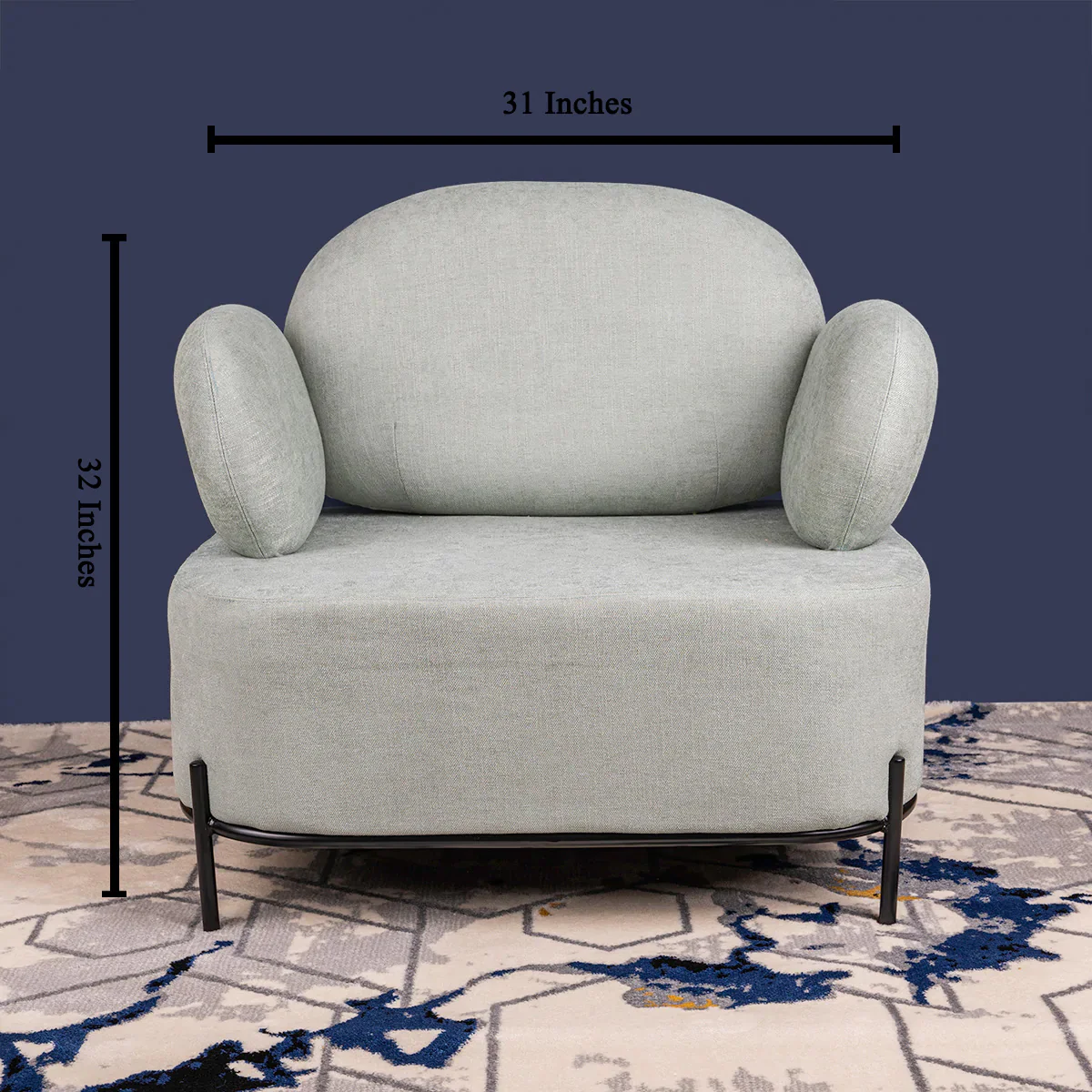 Zorin Accent Lounge Chair (Pistachio) - Scandinavian Design Series - Image 2