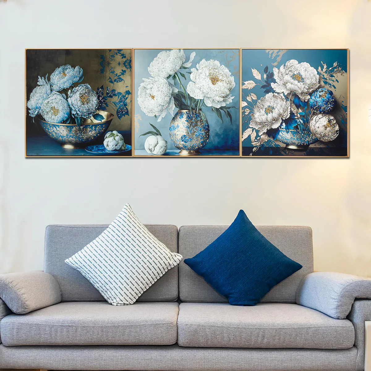 Crystal Petals Glass Painting - Set of 3