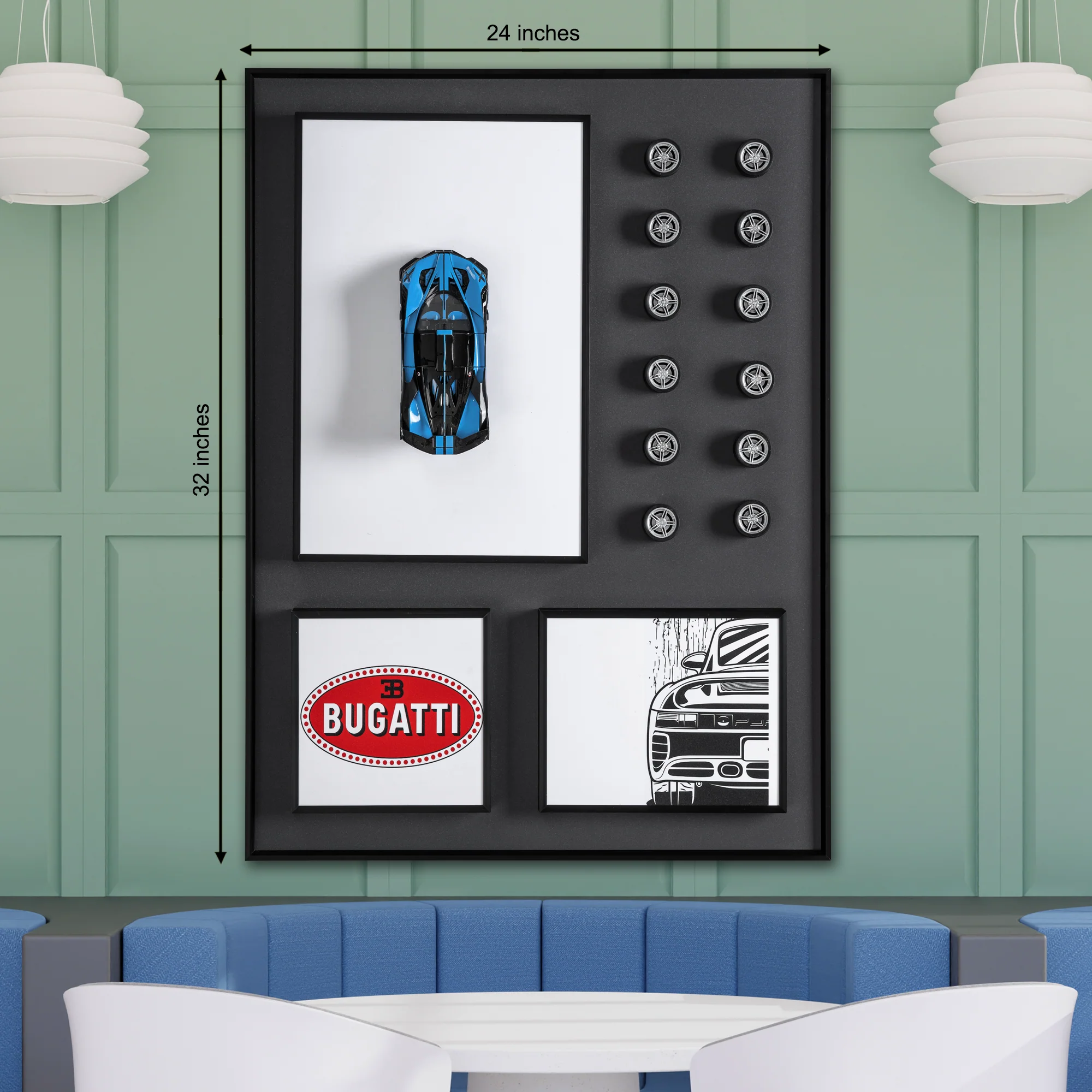 Bugatti Car Racing Shadow Box - Image 2