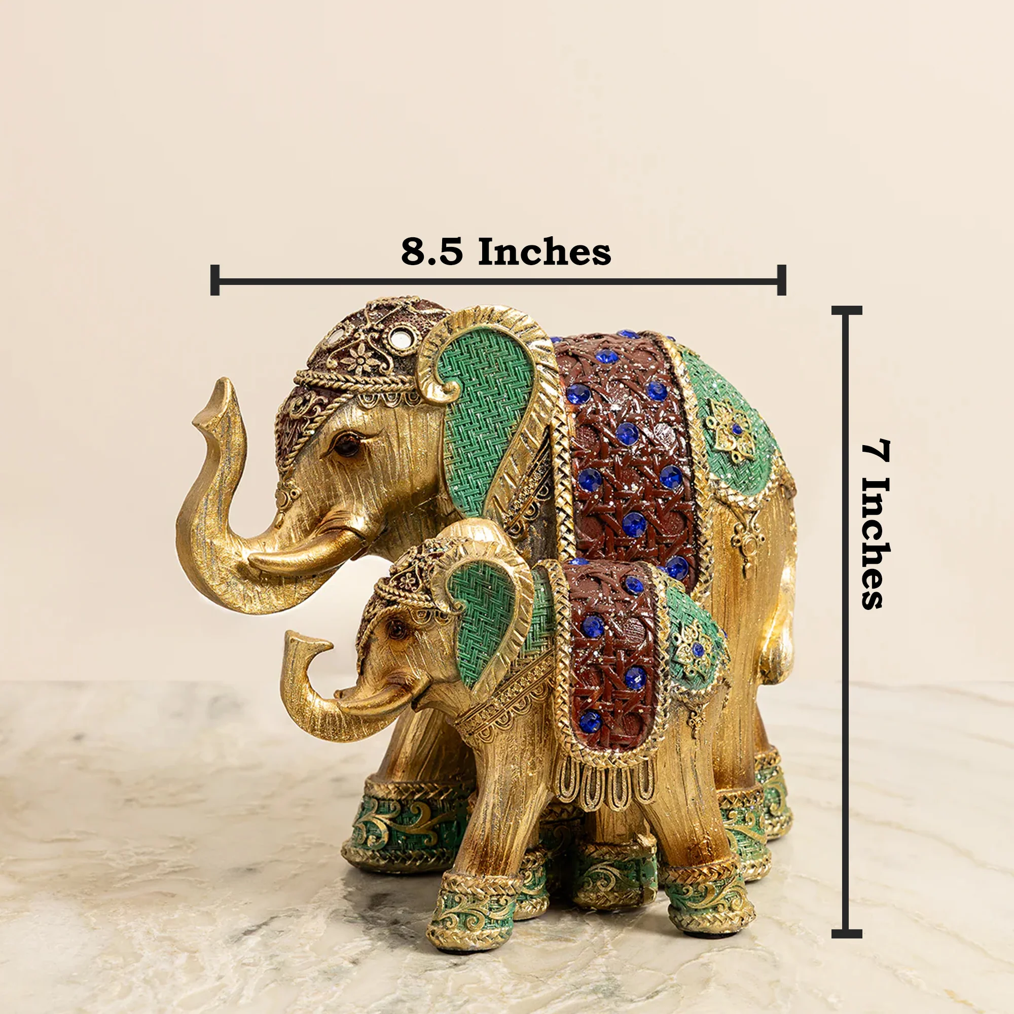 Dynastic Elephant Table Decoration Showpiece for Home Décor - Image 2