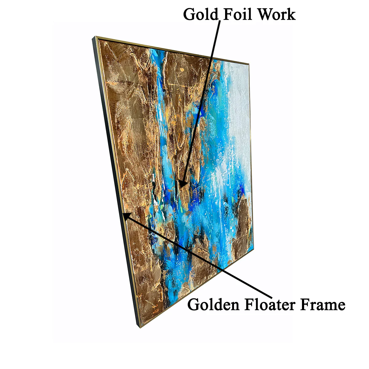 Eclectic Edge Handpainted Wall Painting (With outer Floater Frame) - Image 3