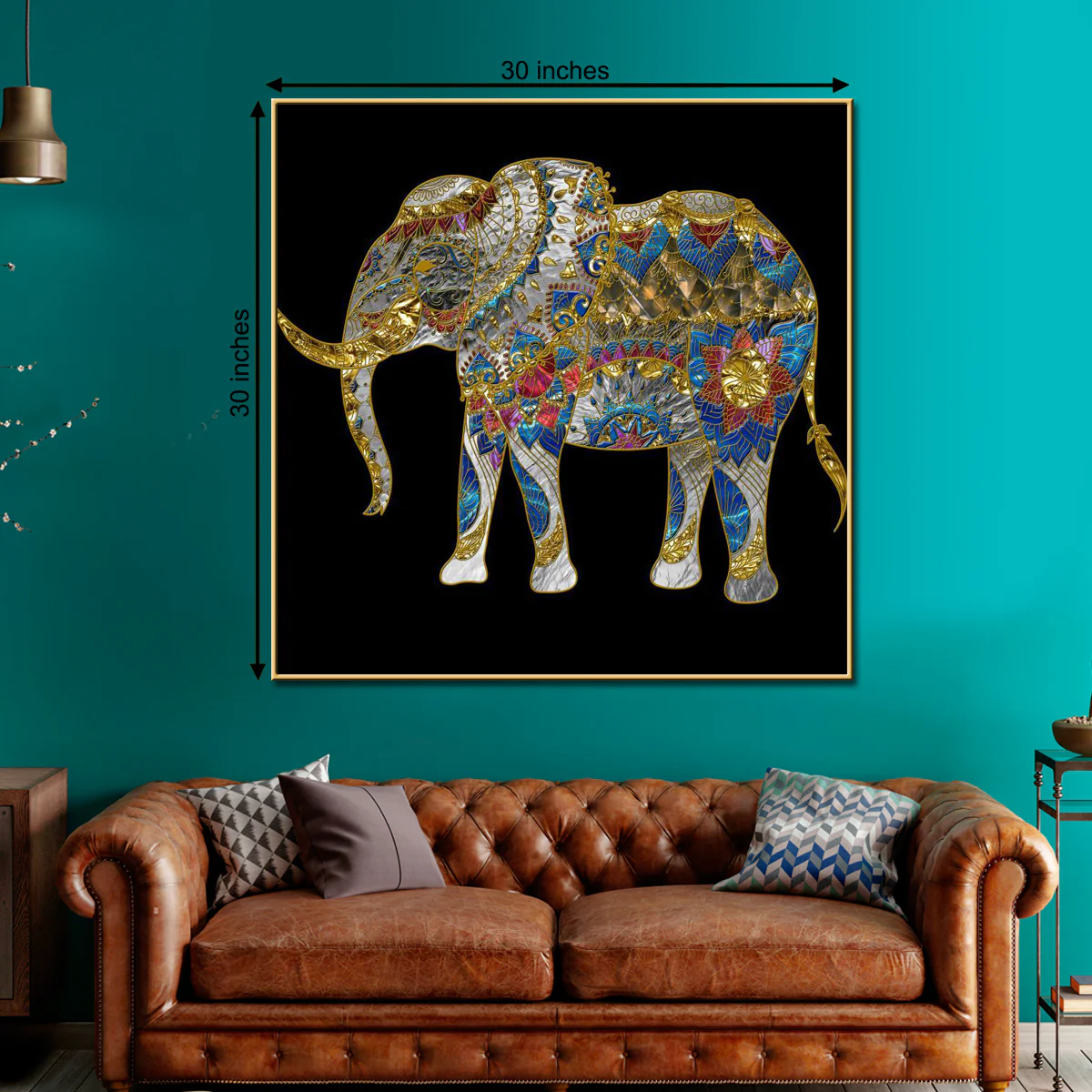 Ecstasy Elephant Framed Canvas Print - Image 2