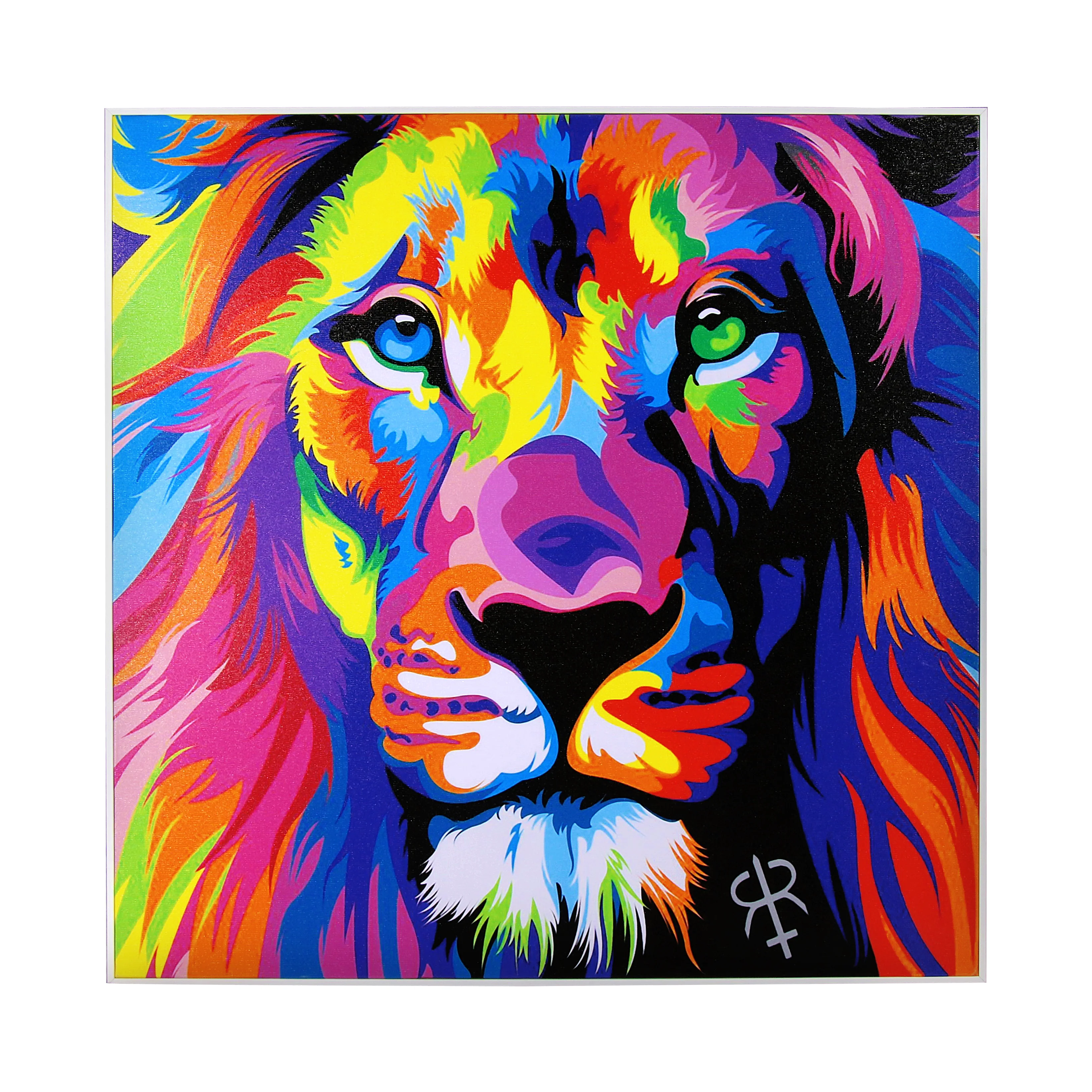 Ecstasy Lion Framed Canvas Print - Image 4