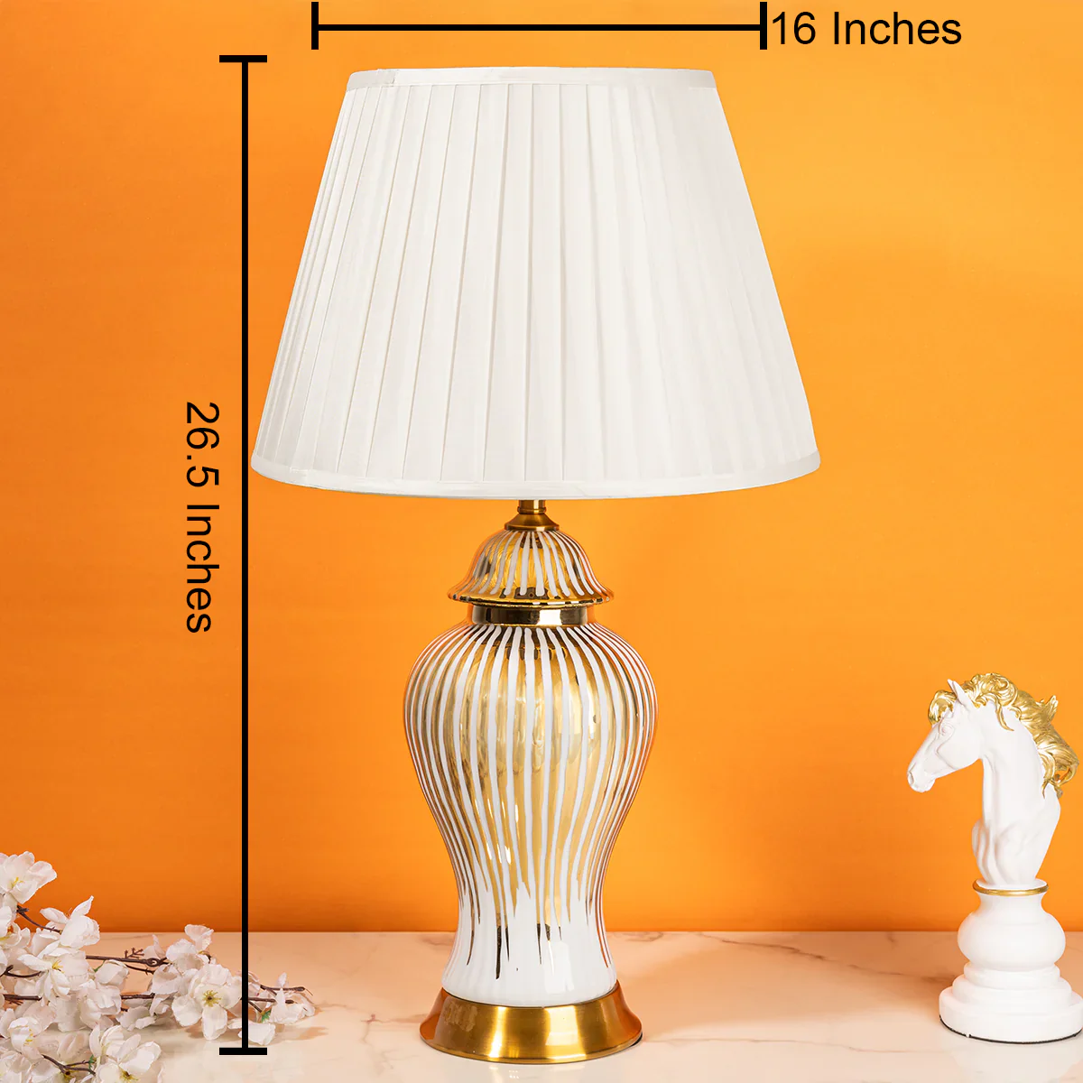 Elegant Stripe Table Lamp - Image 3