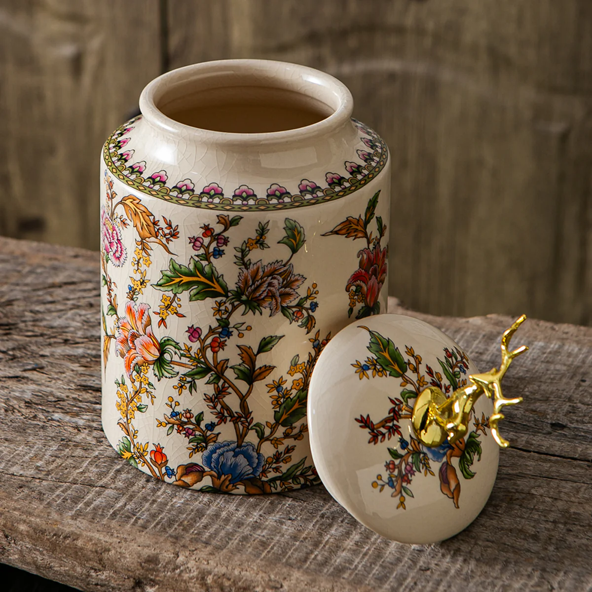 Emerald Elegance Decorative Ceramic Vase - Big - Image 2
