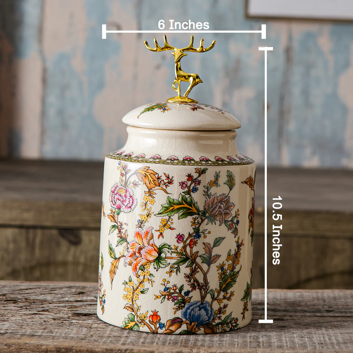 Emerald Elegance Decorative Ceramic Vase - Big - Image 3