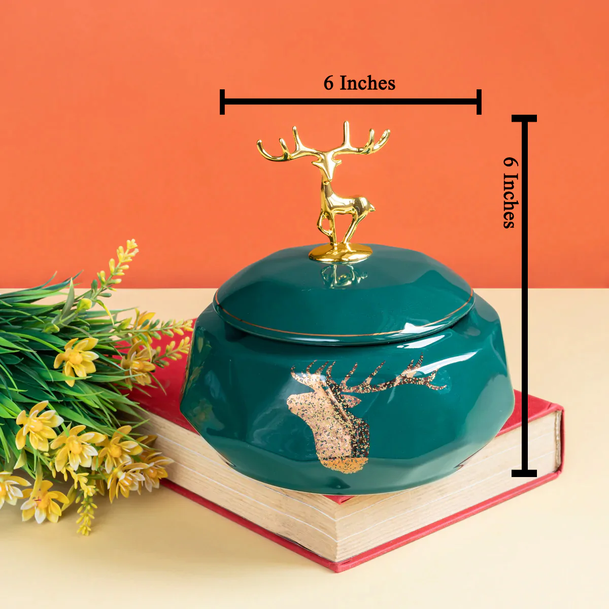 Emerald Nature Ceramic Showpiece and Serveware - Image 2