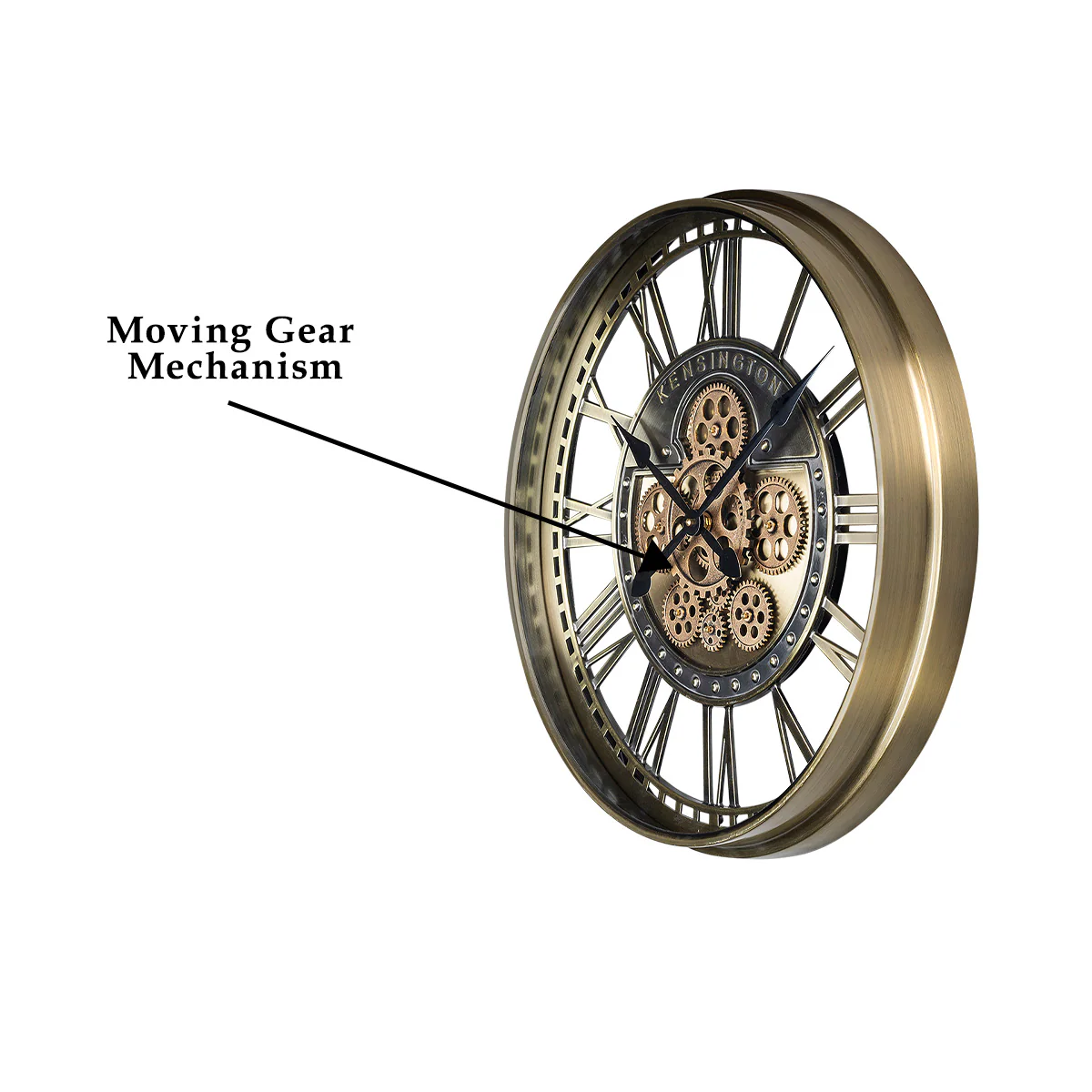 Enchante Maison Luxury Wall Clock For Living Room With Moving Gear Mechanism (Steel Body) - Image 3