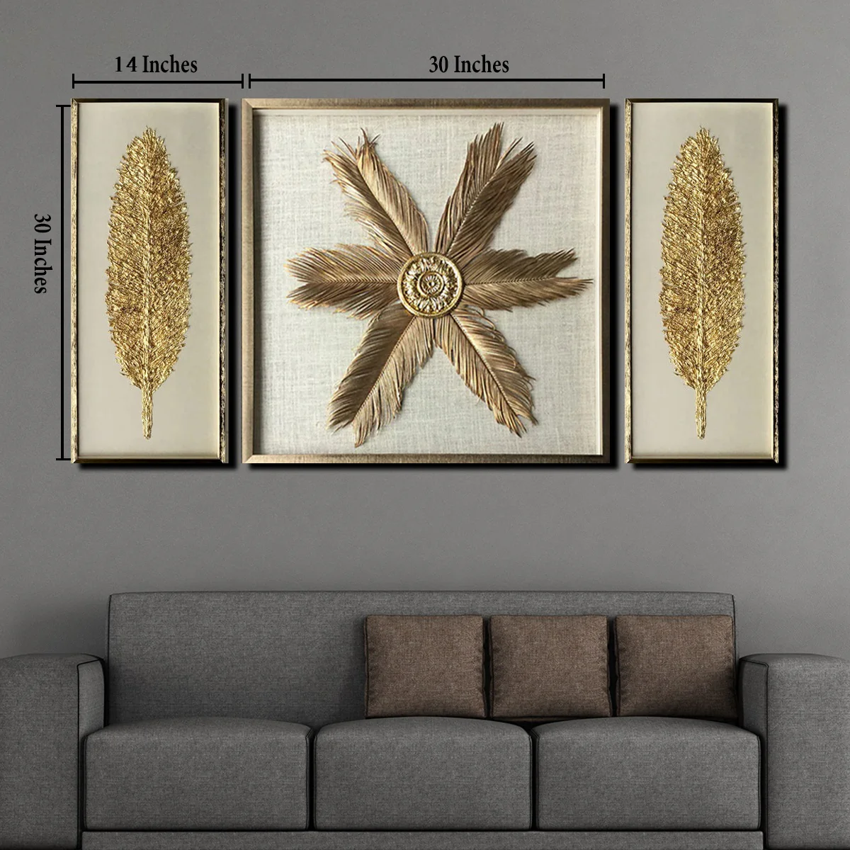 Enchanted Seas & The Golden Feather Shadow Box Wall Decoration Piece - Set of 3 - Image 2