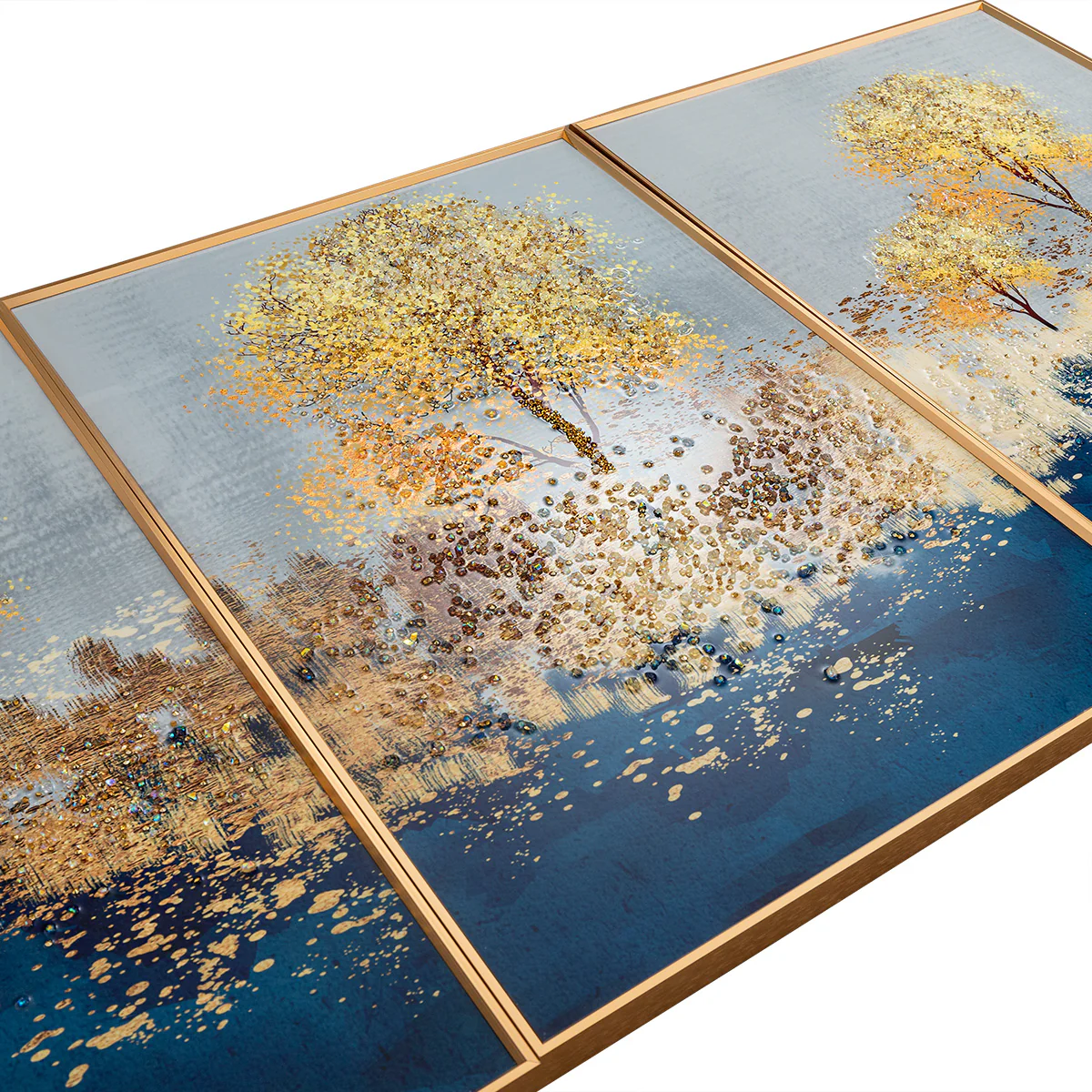 Eternal Transitions Crystal Glass Wall Paintings abstract - Set of 3 - Image 3