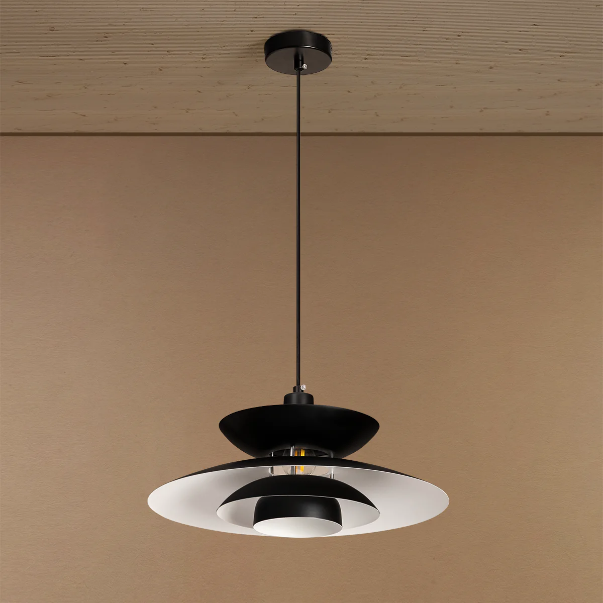 Floating Shade UFO Ceiling Light For Home - Black - Image 2