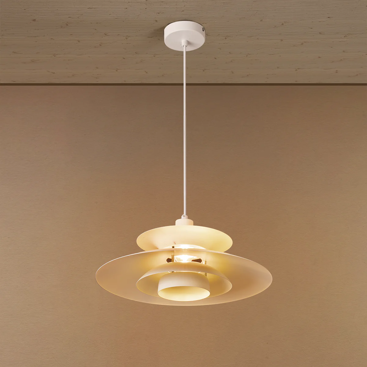 Floating Shade UFO Ceiling Light For Home - White