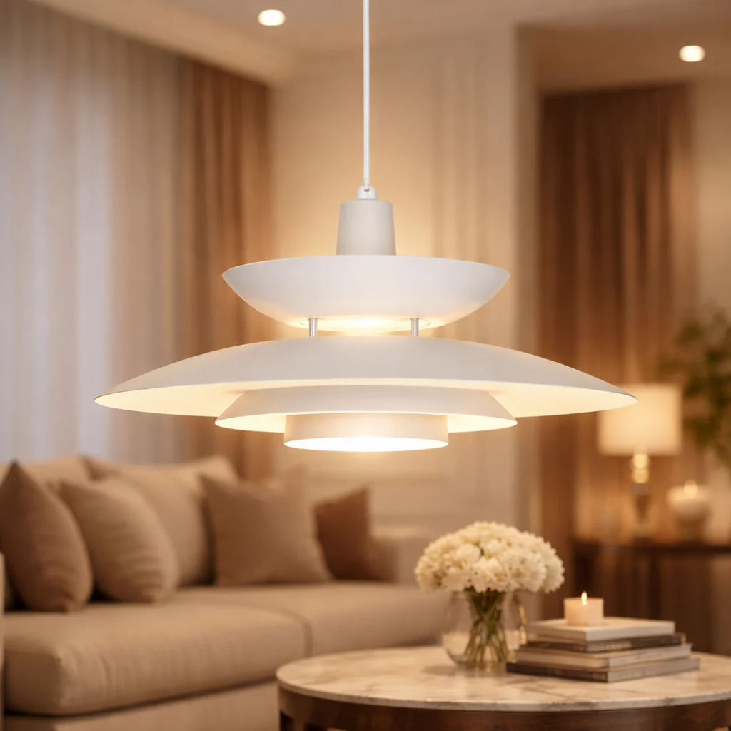 Floating Shade UFO Ceiling Light For Home - White - Image 3