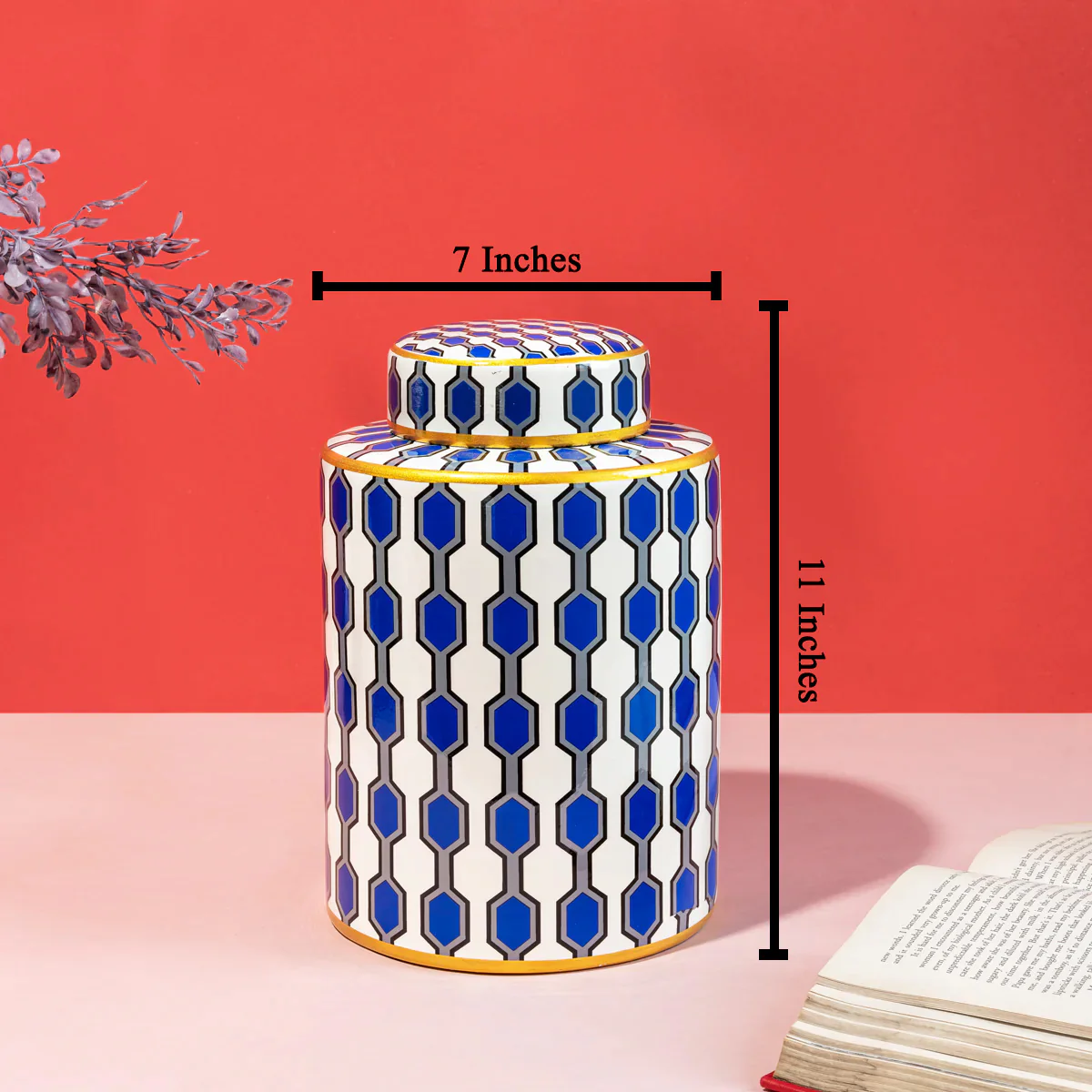 Geometry of Love Decorative Ceramic Vase And Showpiece - Medium - Image 2