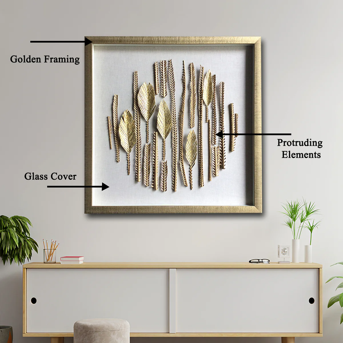 Gilded Illusions Shadow Box Wall Decoration Piece - Image 3
