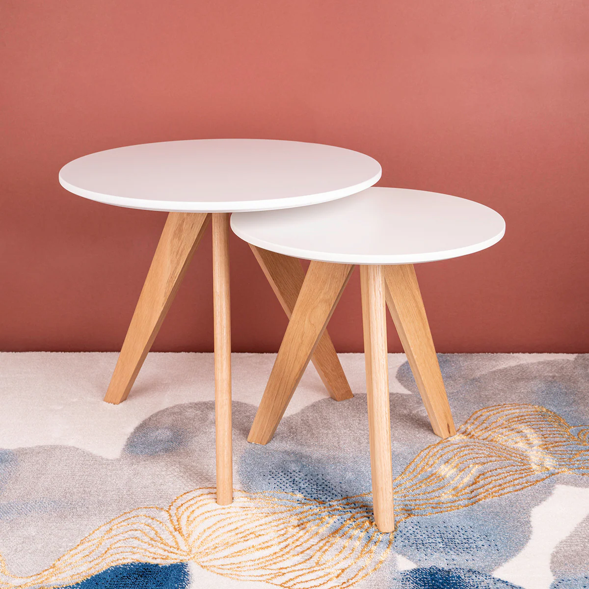 Glider Nesting Table - Set of 2 - Scandinavian Design Series - Image 2