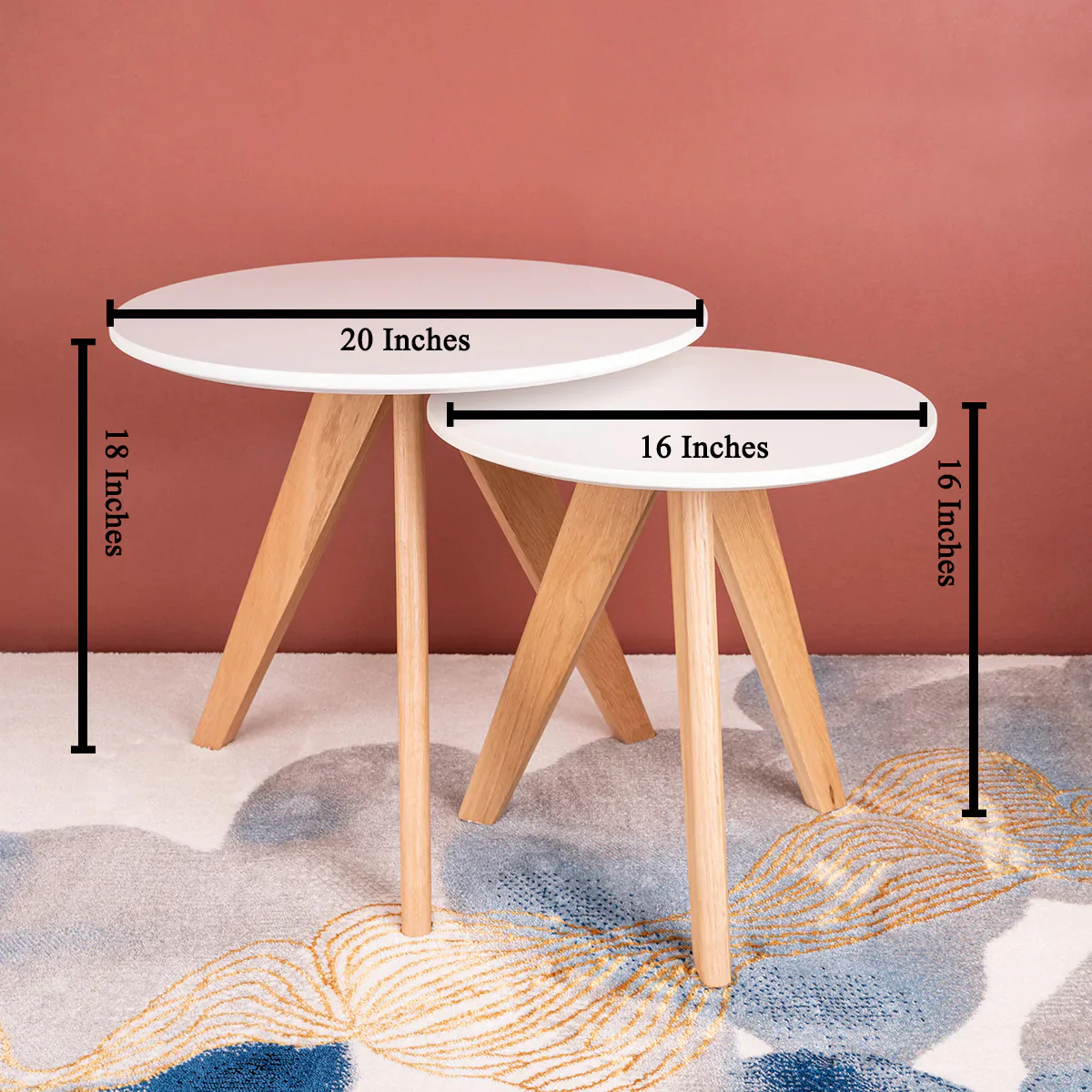 Glider Nesting Table - Set of 2 - Scandinavian Design Series - Image 7