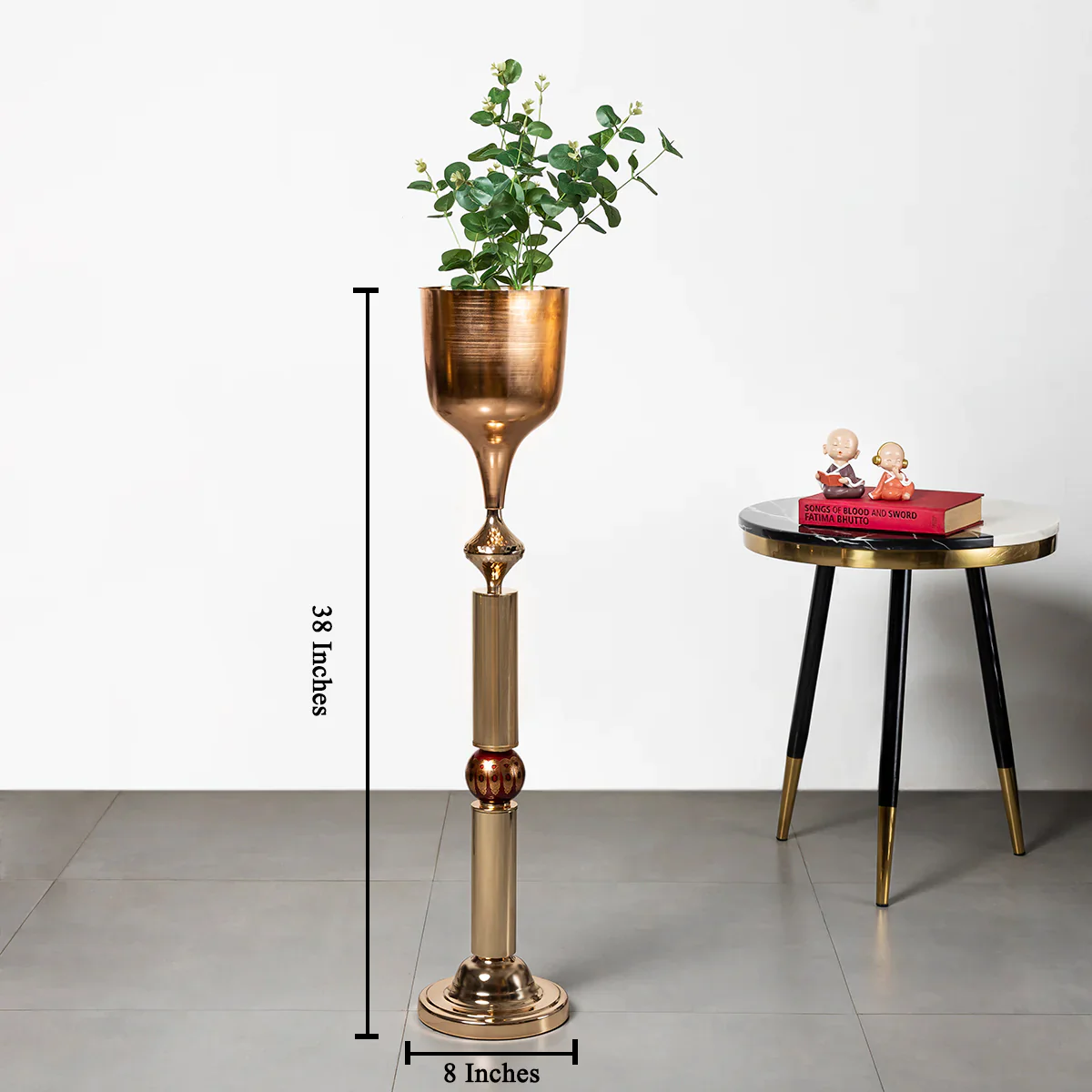 Glowing Gold Stainless Steel Planter - Image 2