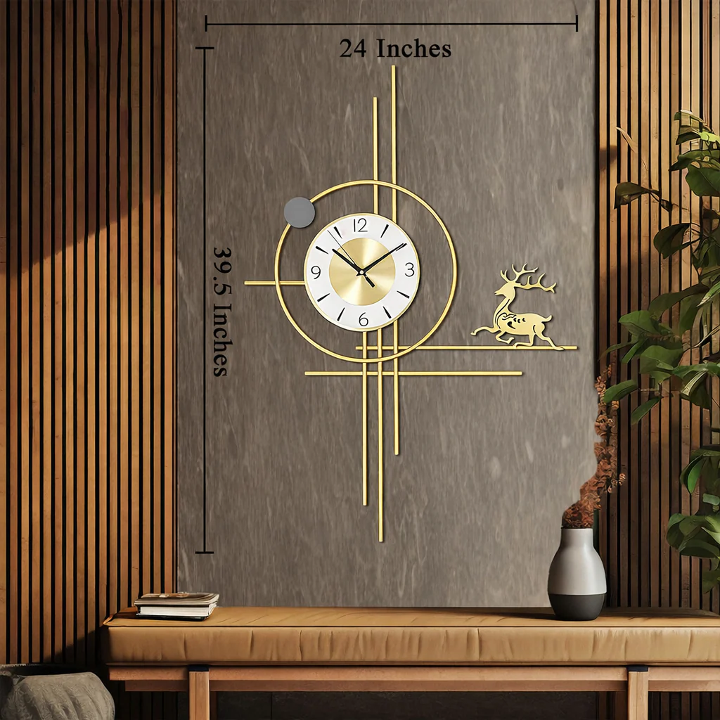 Golden Elixir Metal Wall Art Clock Buy Wall Clock Online - Image 2