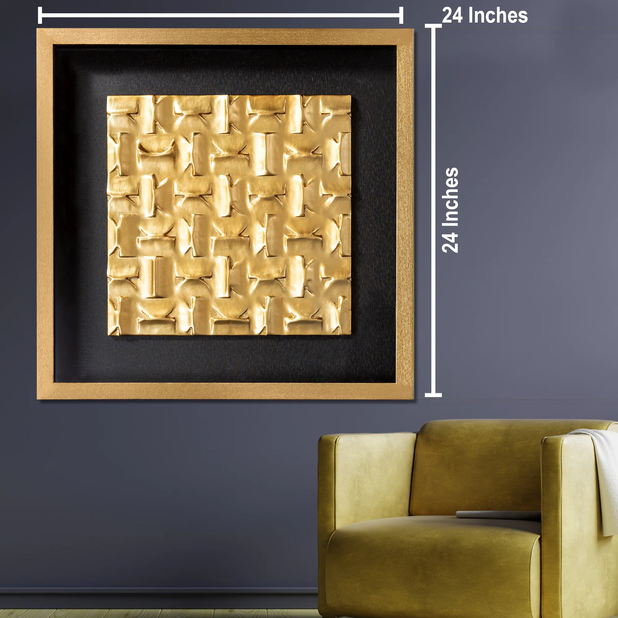 Golden Matrix Shadow Box for Wall Decoration - Image 2