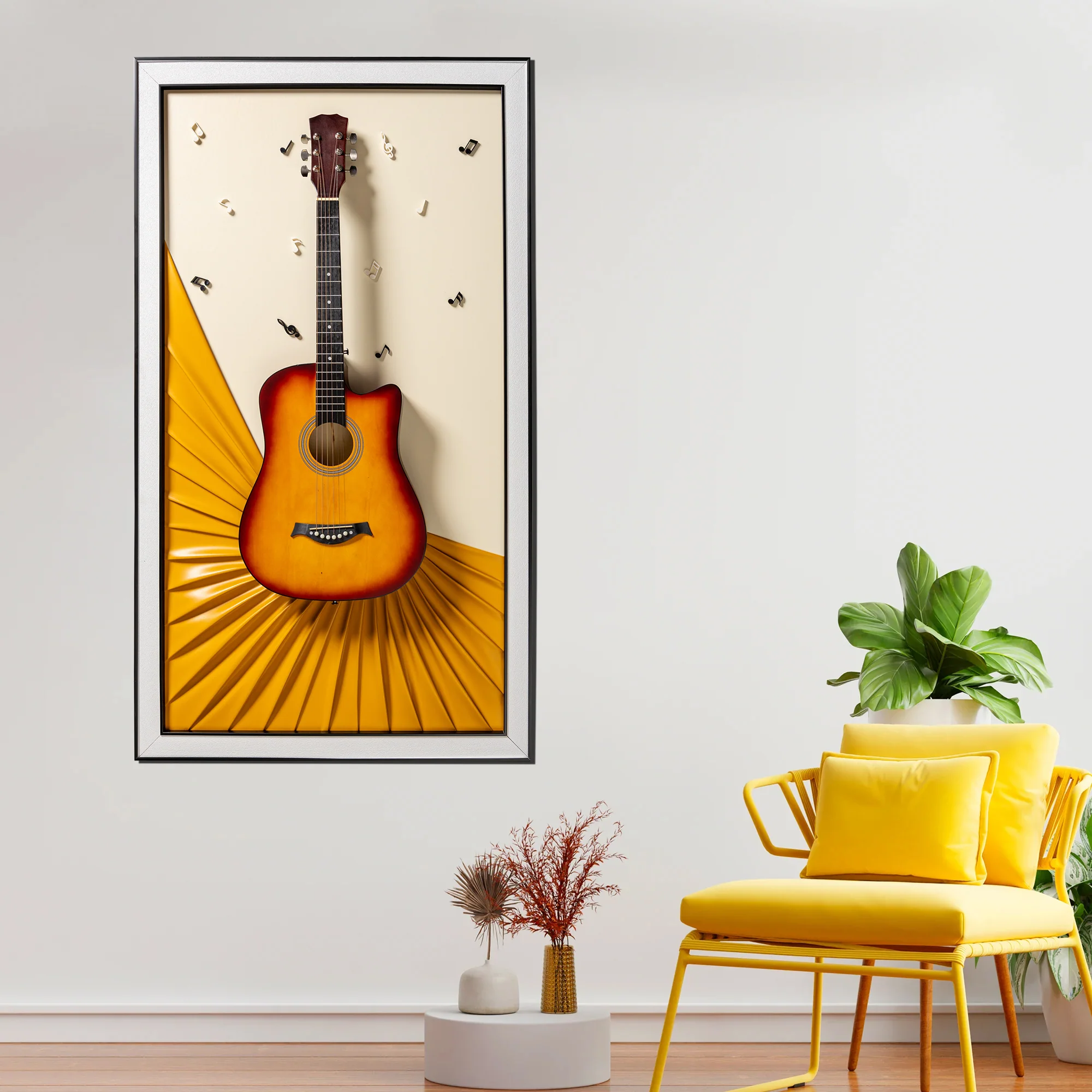 Guitar Melody Pop Art Shadow Box Wall Decoration Piece