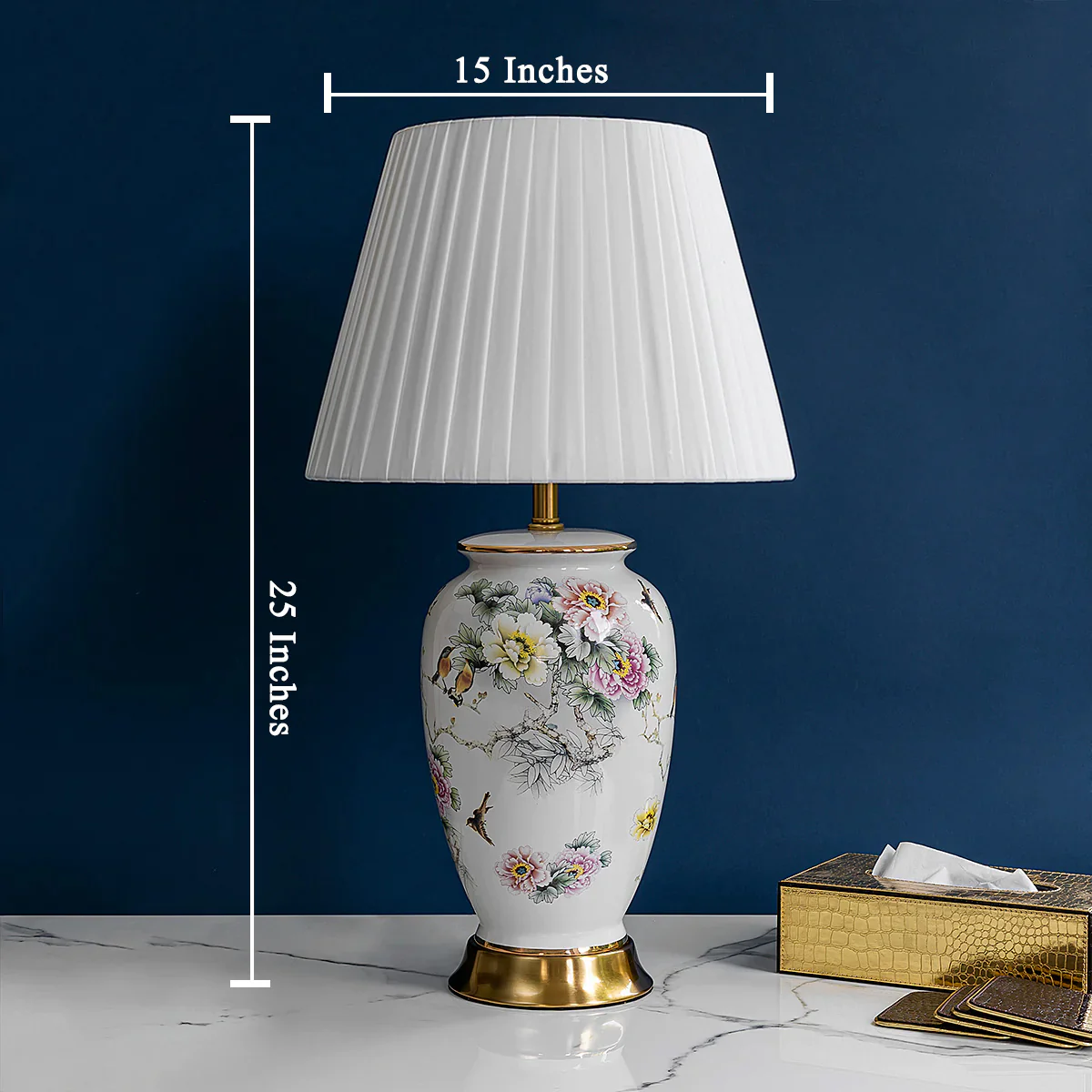 Illuminating Grace Ceramic Table Lamp for Study - Image 5