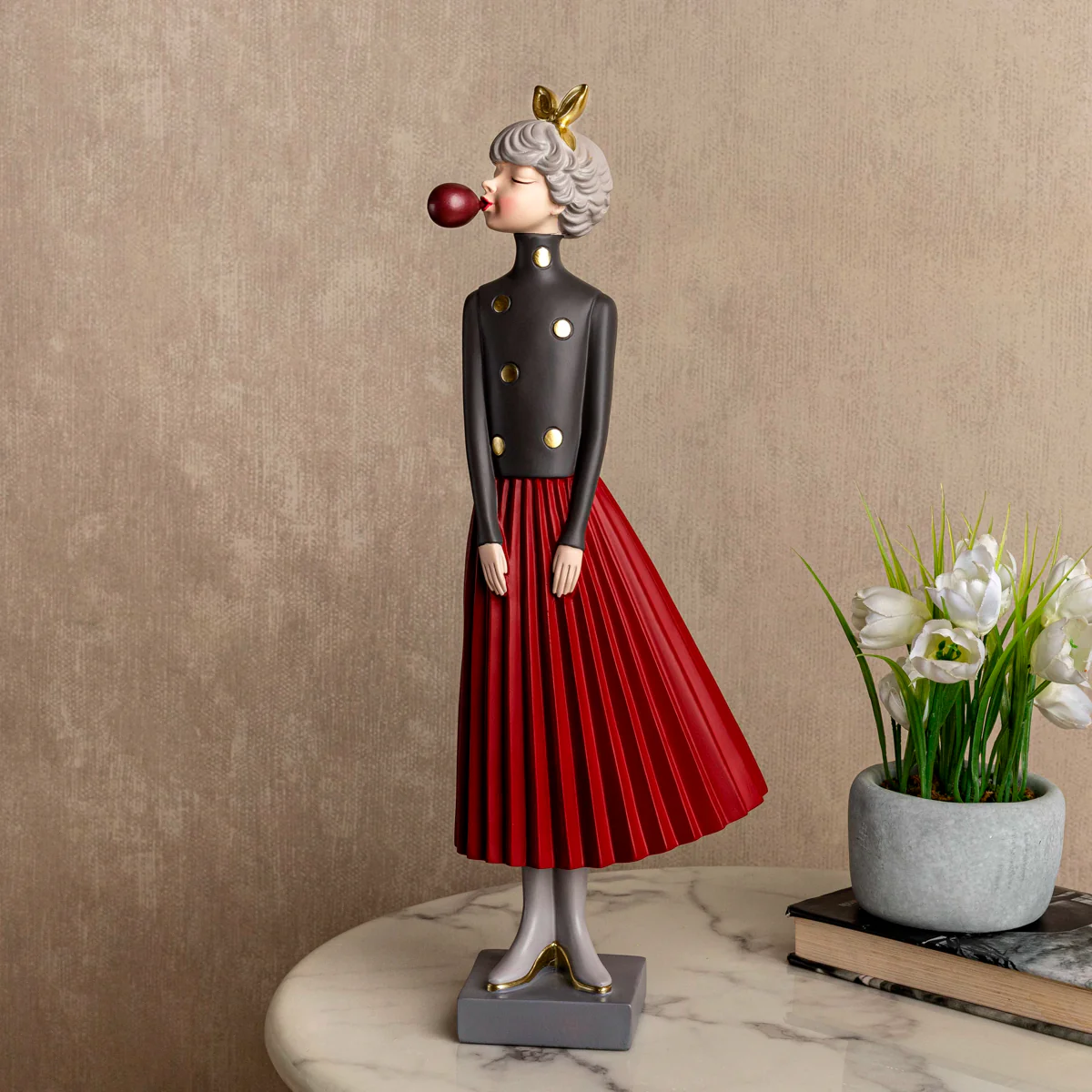 Lady in Red Decorative showpiece - Image 2
