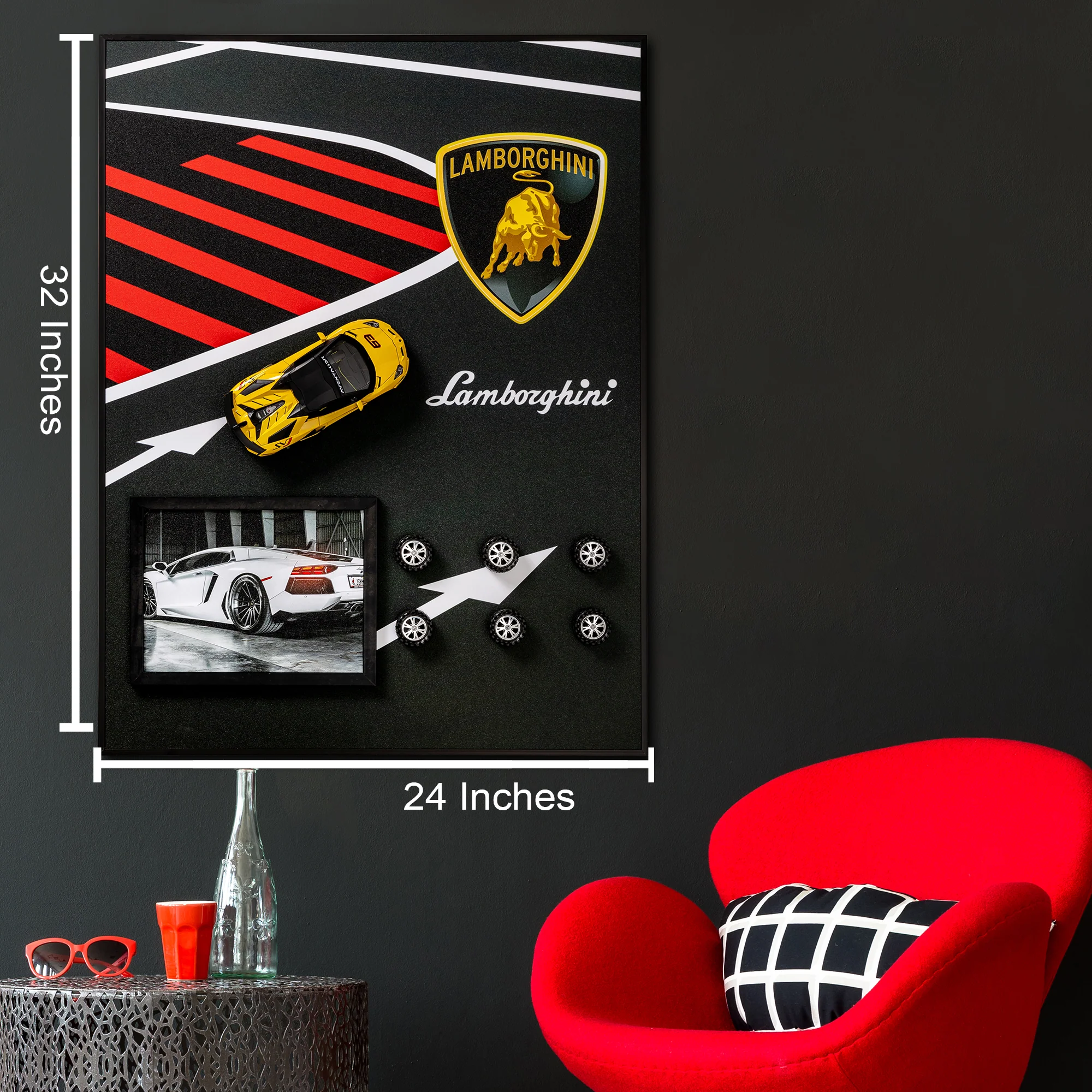 Lamborghini Brilliance Pop Art Shadow box - Image 2