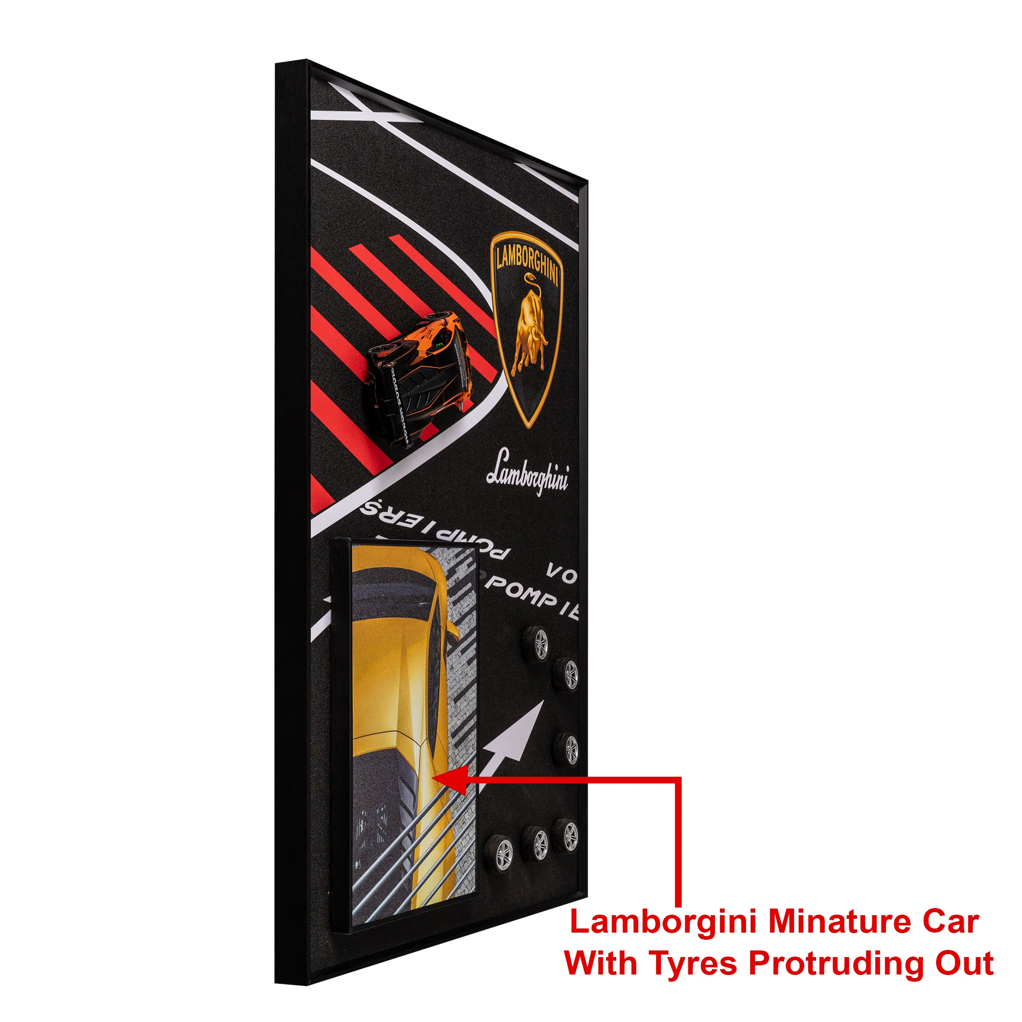 Lamborghini Dreams Pop Art Shadow box - Image 3