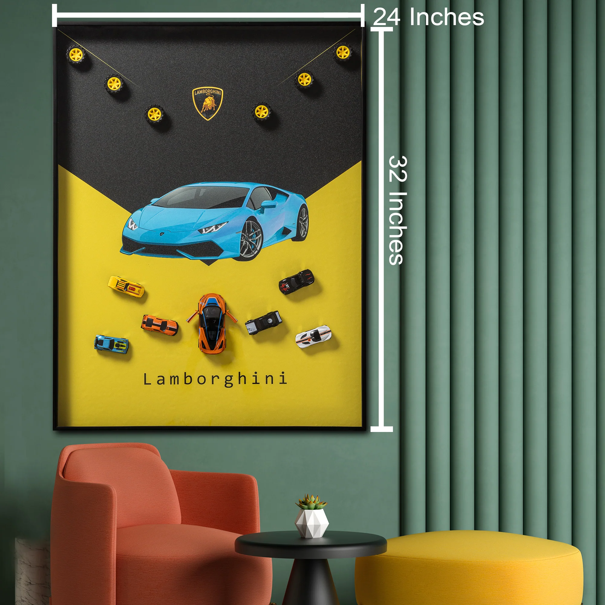 Lamborghini Luxury Pop Art Shadow Box - Image 2