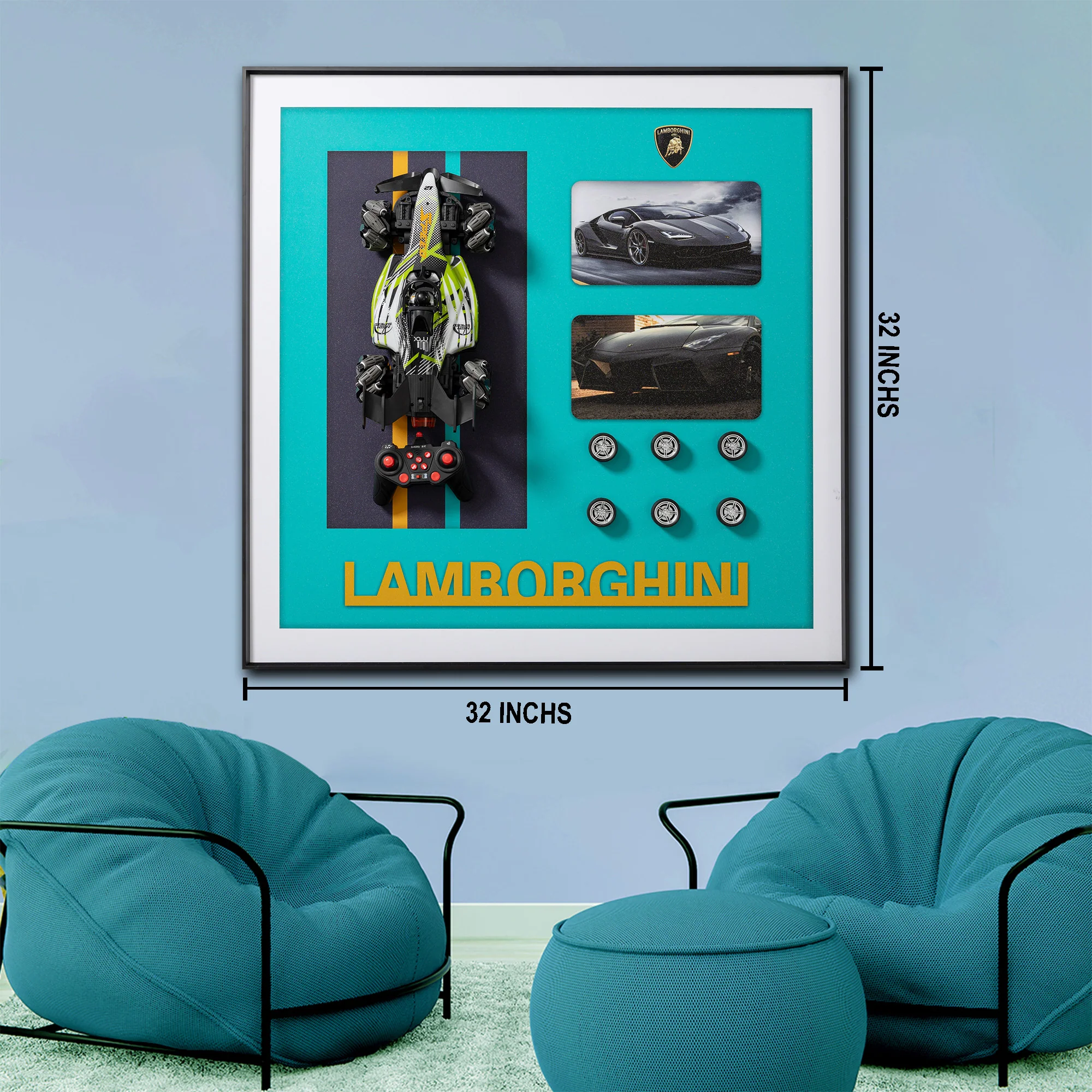 Lamborghini Speed Pop Art Shadow Box & Wall Decoration Item - Image 2