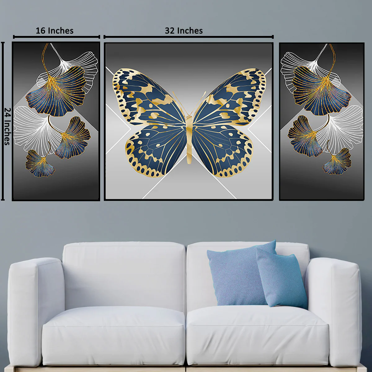 Lawrence Magnificent Butterflies Framed Canvas Print - Image 2